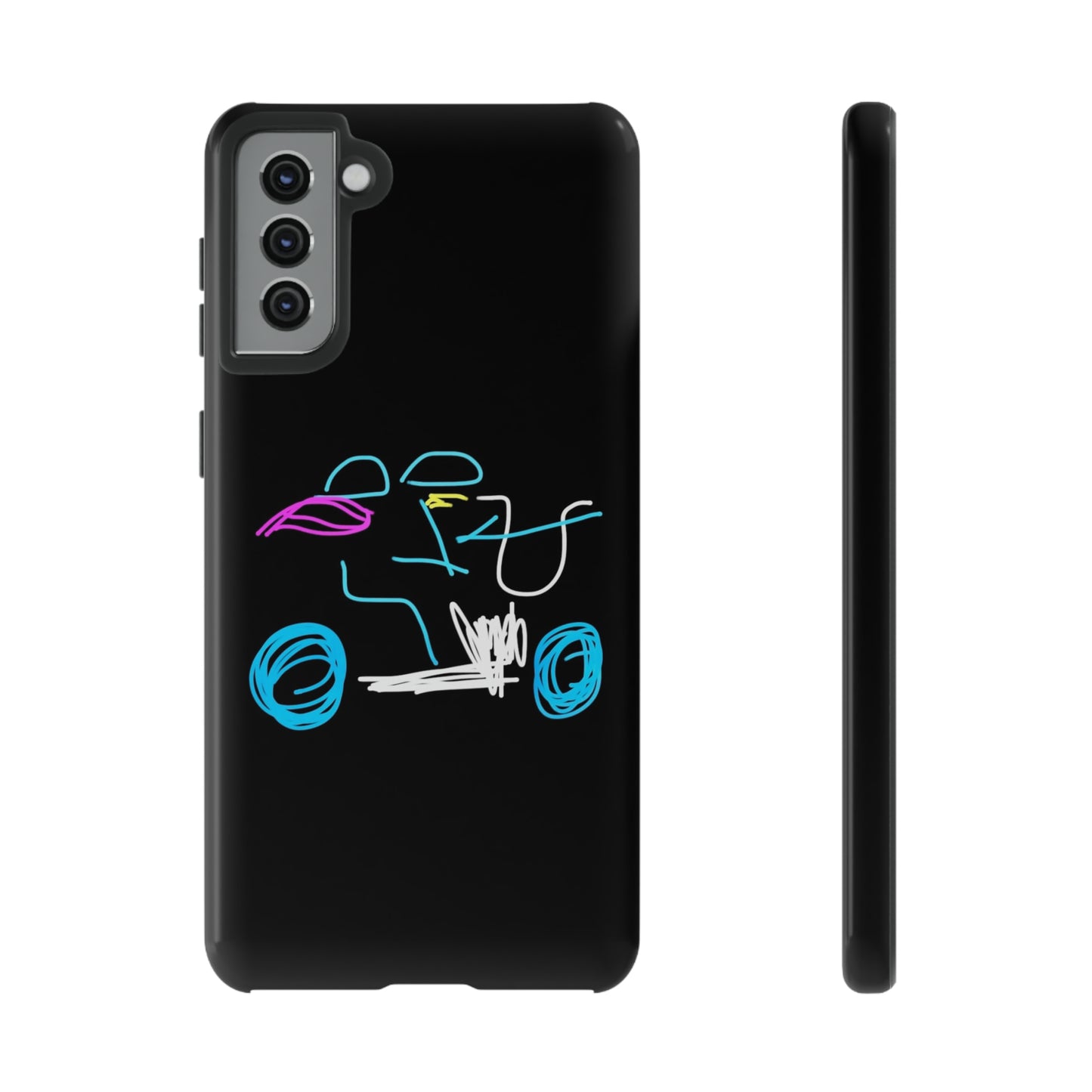 Brunette Biker Babe- Tough Cases- 46 Phone Styles