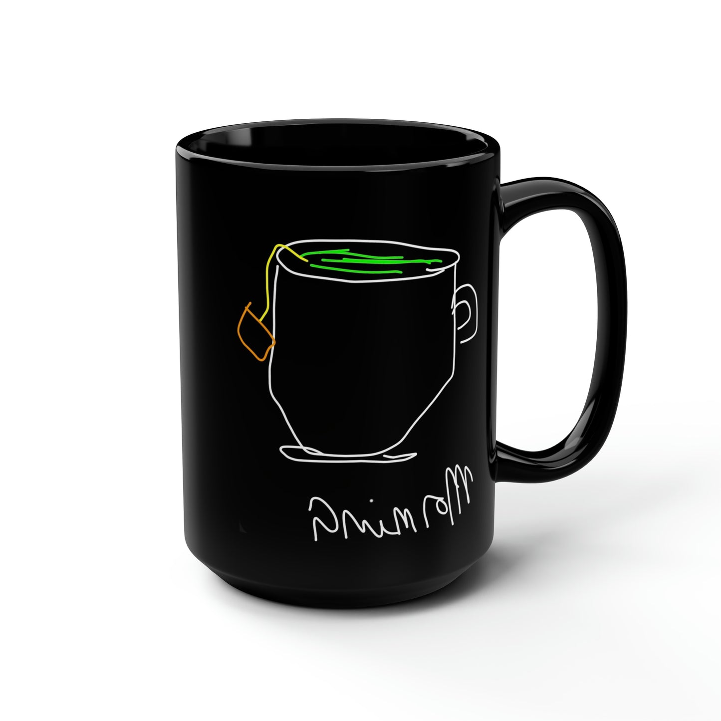 Morning- Black Mug, 15oz- Large