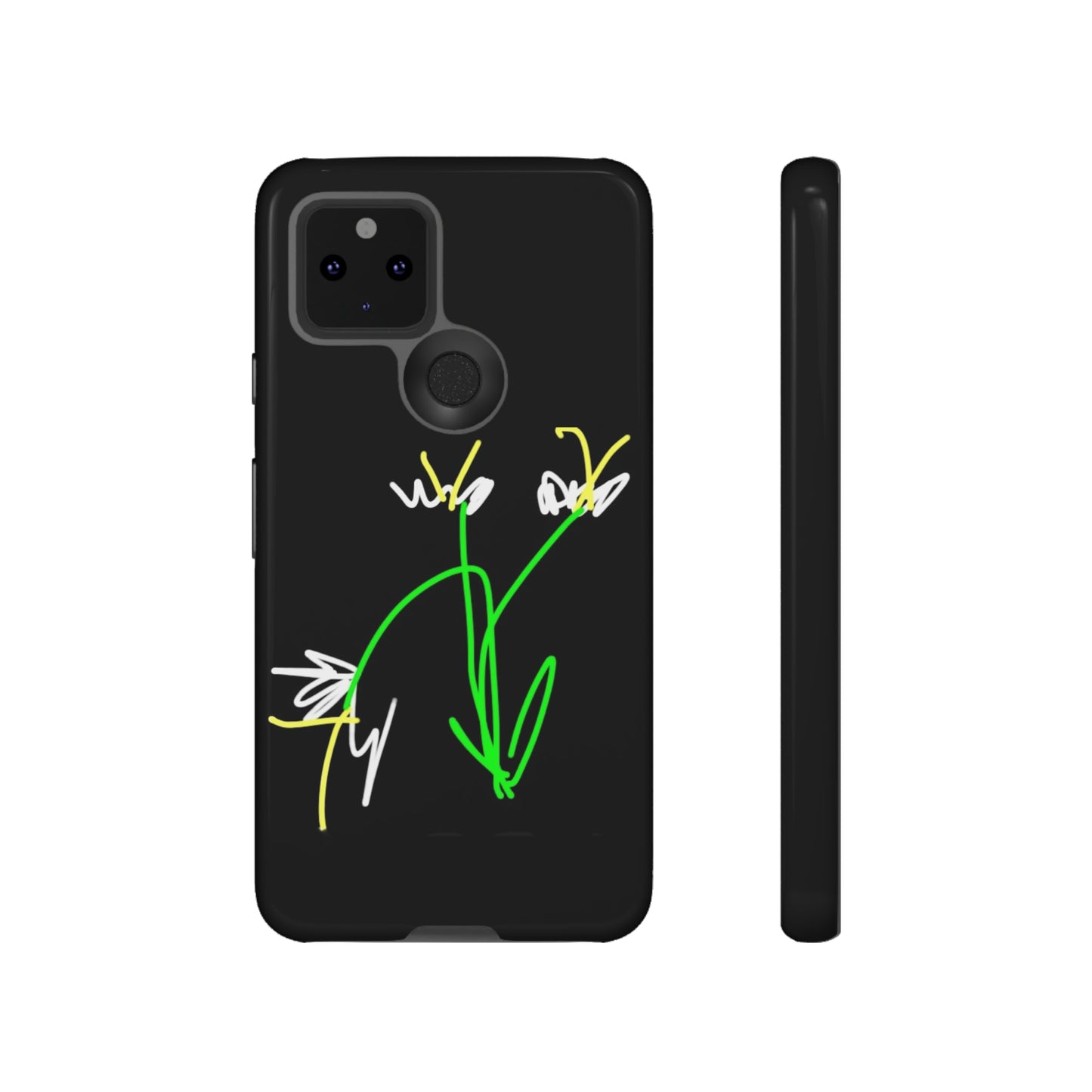 3 White Flowers- Tough Cases- 46 Phone Styles