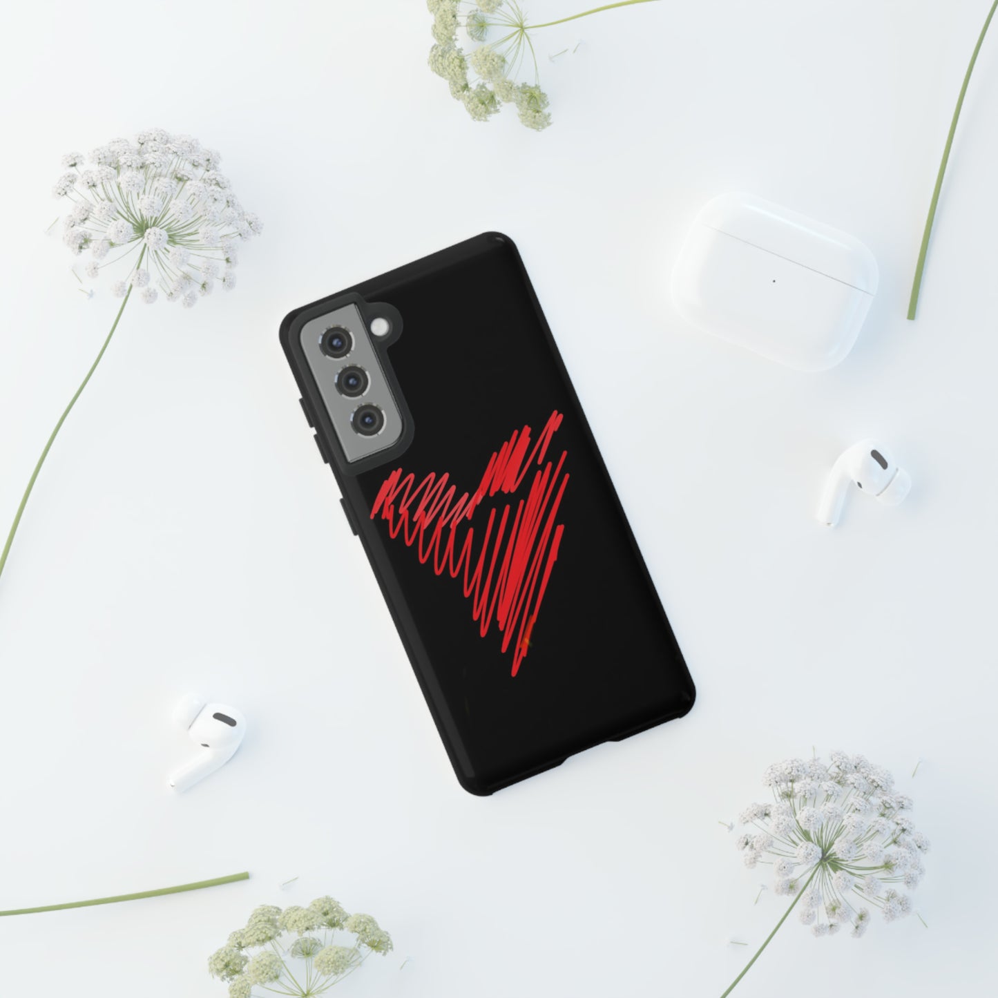 Scribble Heart- Tough Cases- 46 Phone Styles