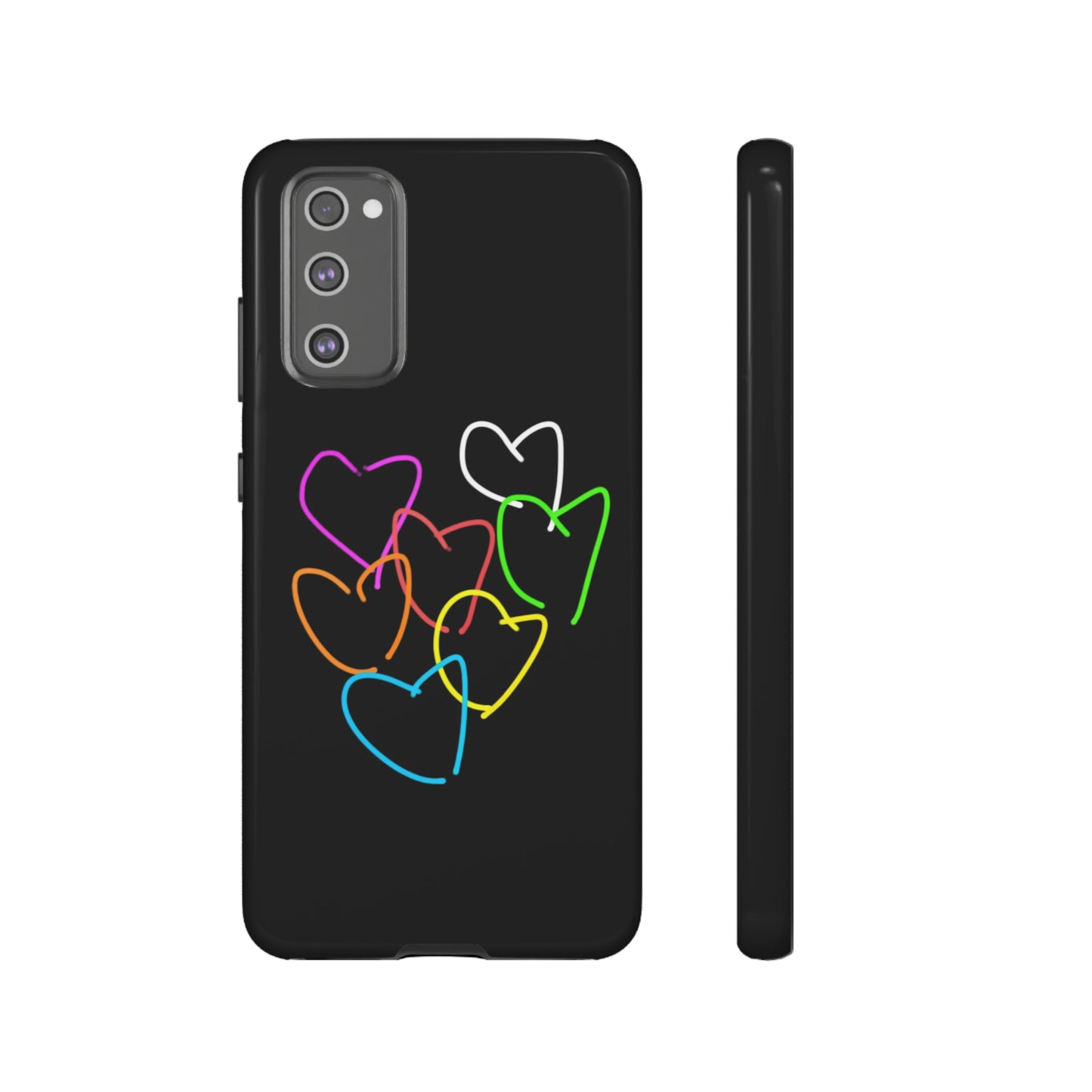 Colorful Hearts-Tough Cases- Large Hearts-- 46 Phone Styles