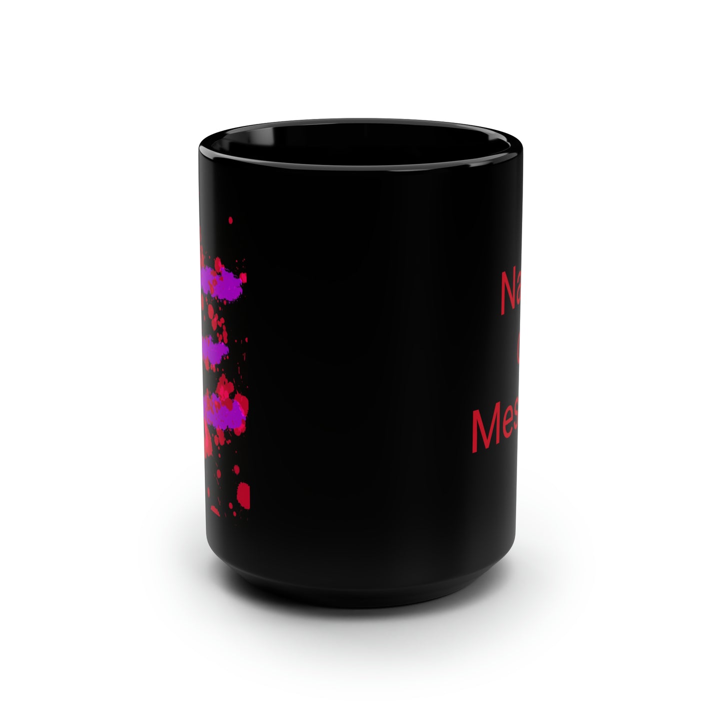 Your Monogram, CUSTOMIZE- Black Mug, 15oz- E