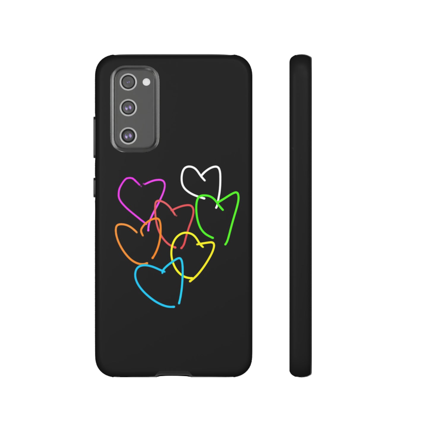 Colorful Hearts-Tough Cases- Large Hearts-- 46 Phone Styles