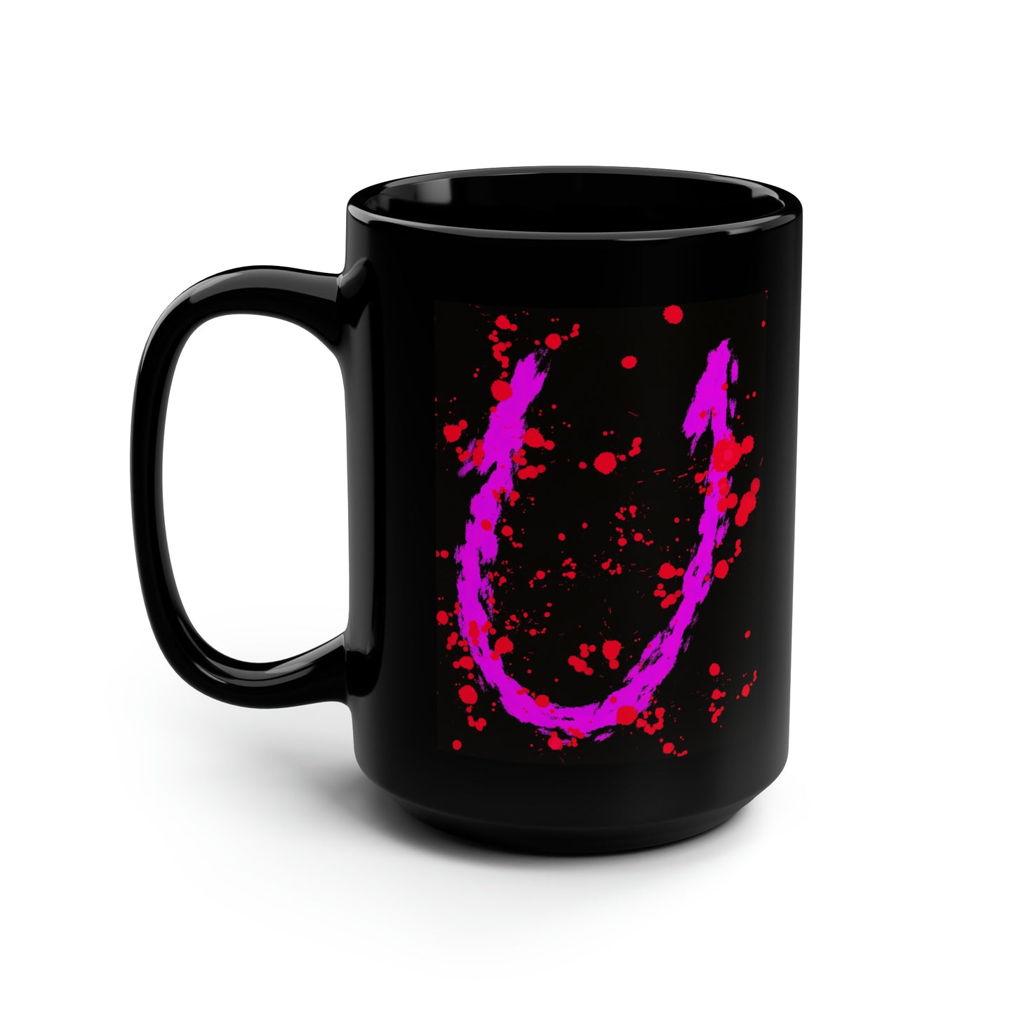 Your Monogram, CUSTOMIZE- Black Mug, 15oz- U