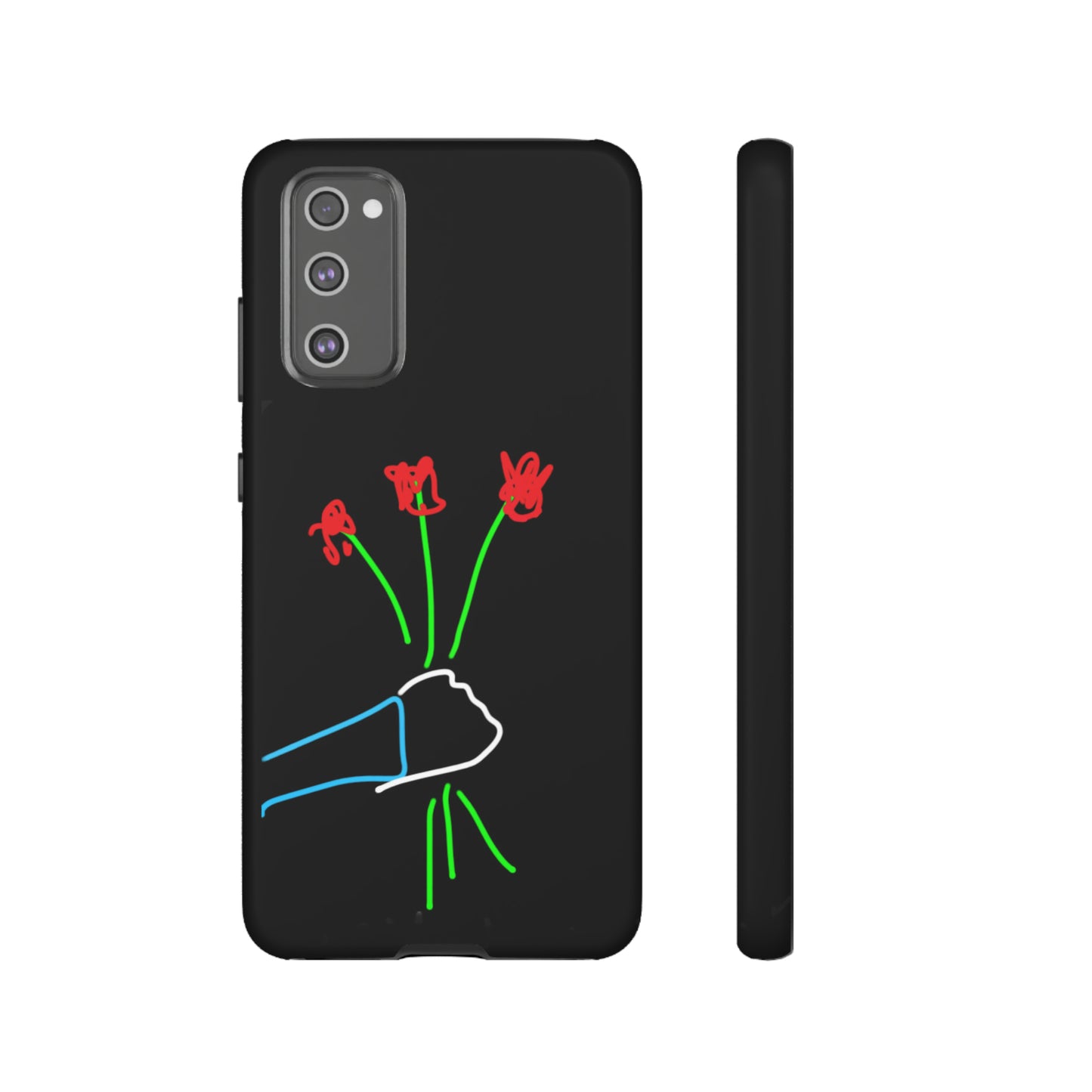 3 Red Flowers- Tough Cases- 46 Phone Styles