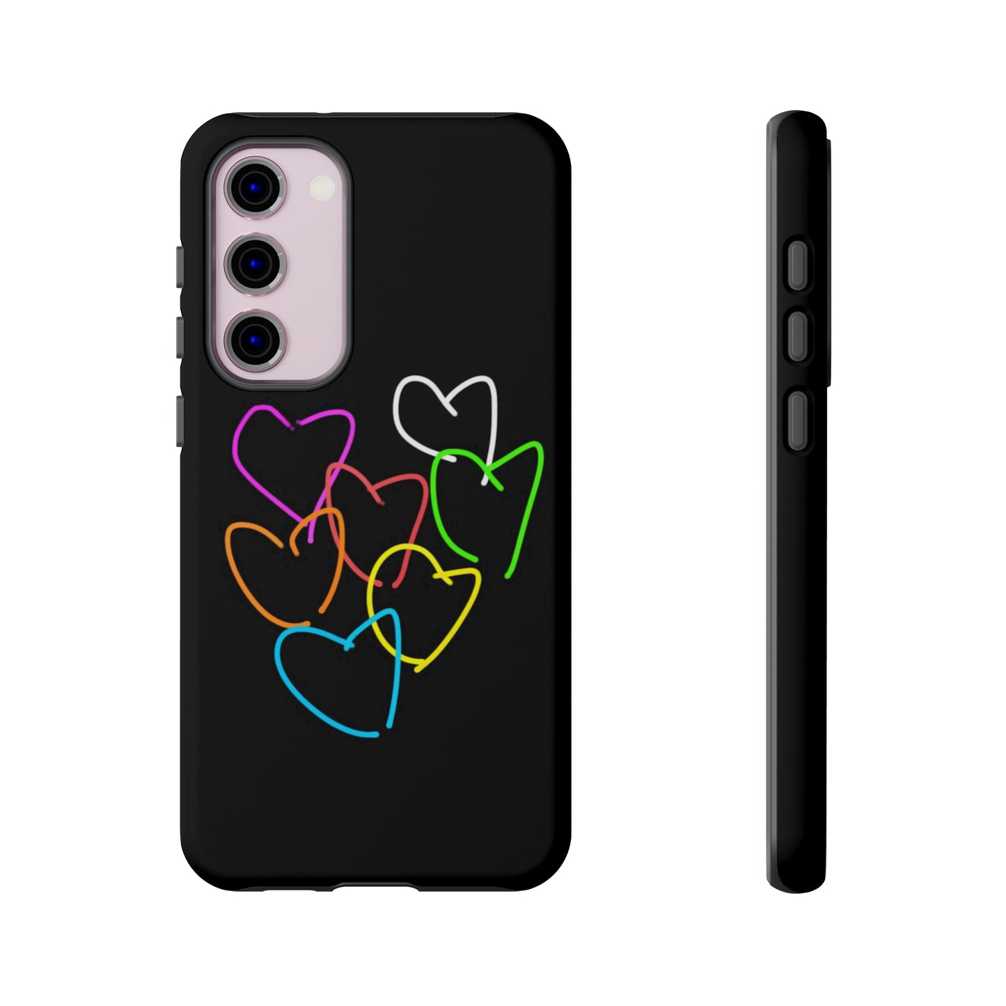 Colorful Hearts-Tough Cases- Large Hearts-- 46 Phone Styles