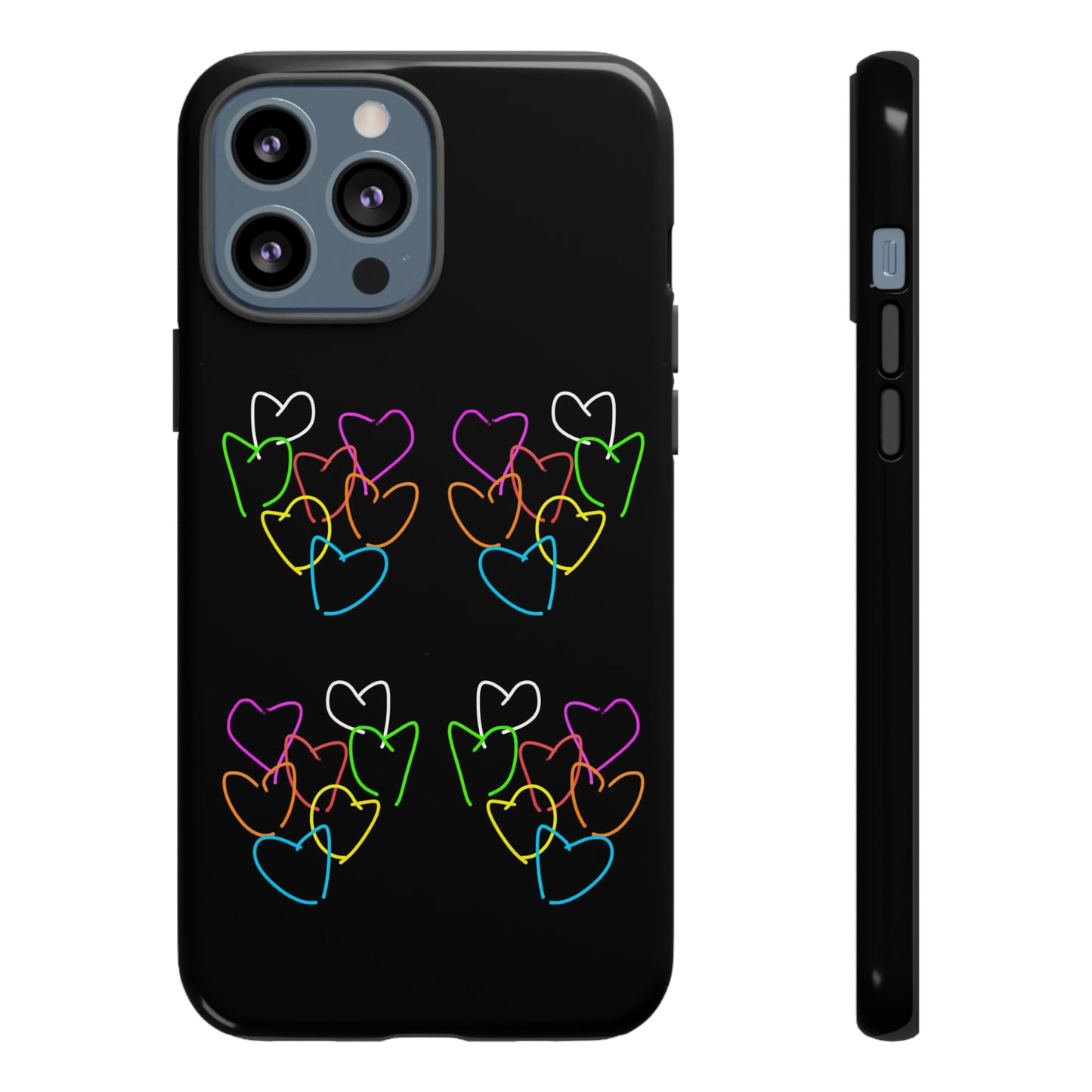 Colorful Hearts- Tough Cases- 46 Phone Styles