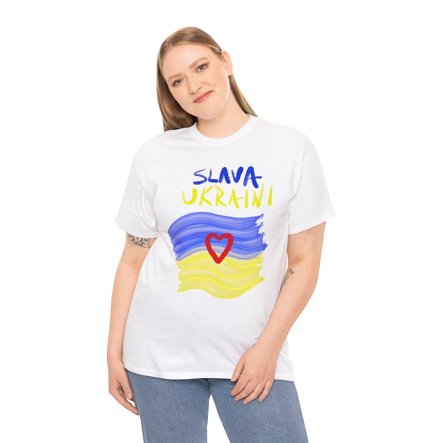 Charity Ukraine- Unisex Heavy Cotton Tee- White