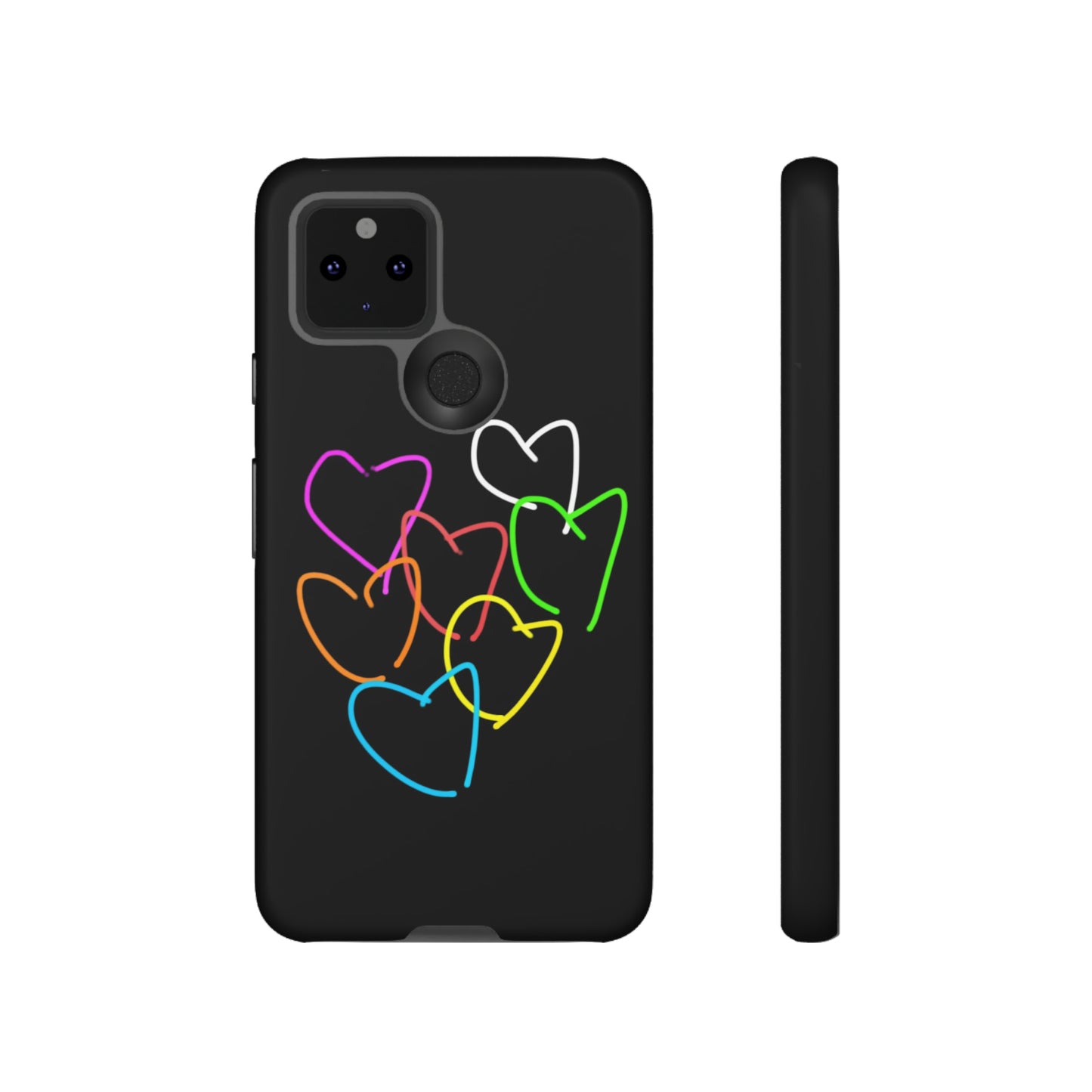 Colorful Hearts-Tough Cases- Large Hearts-- 46 Phone Styles