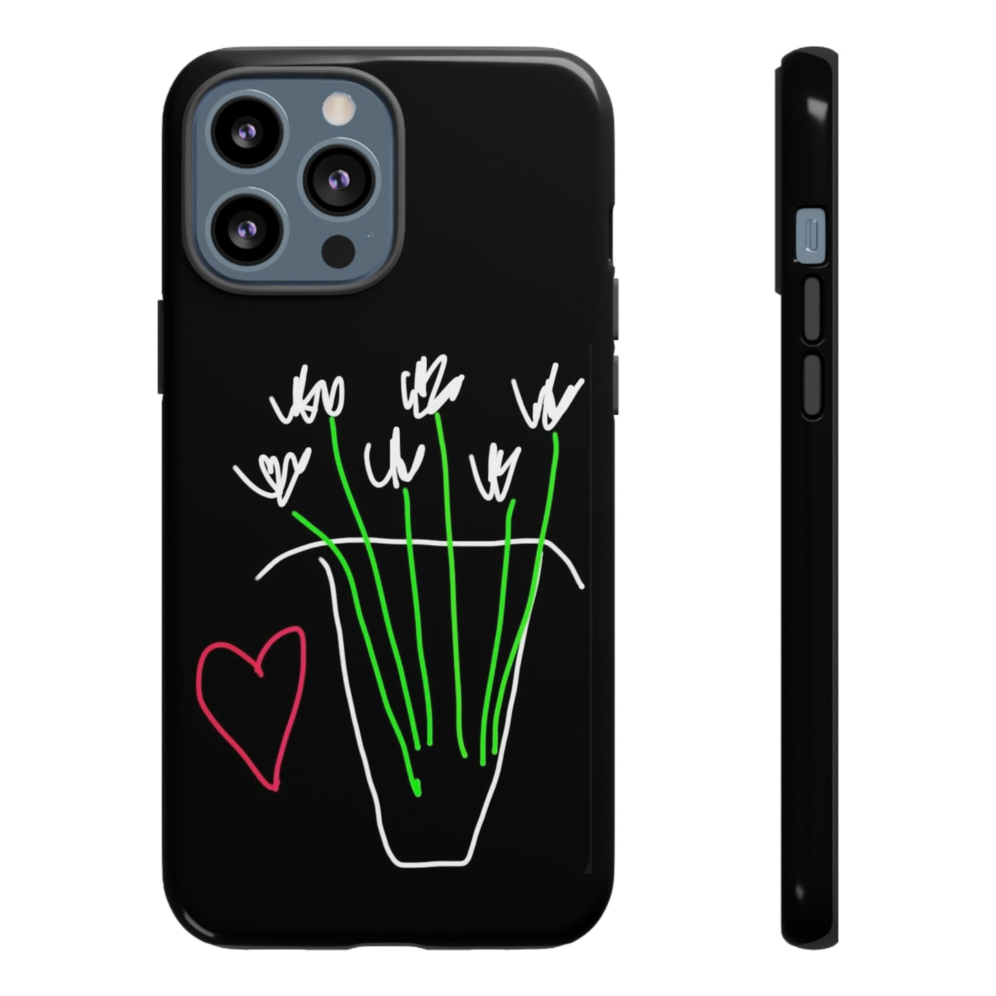 Vase, White Flowers- Tough Cases- 46 Phone Styles