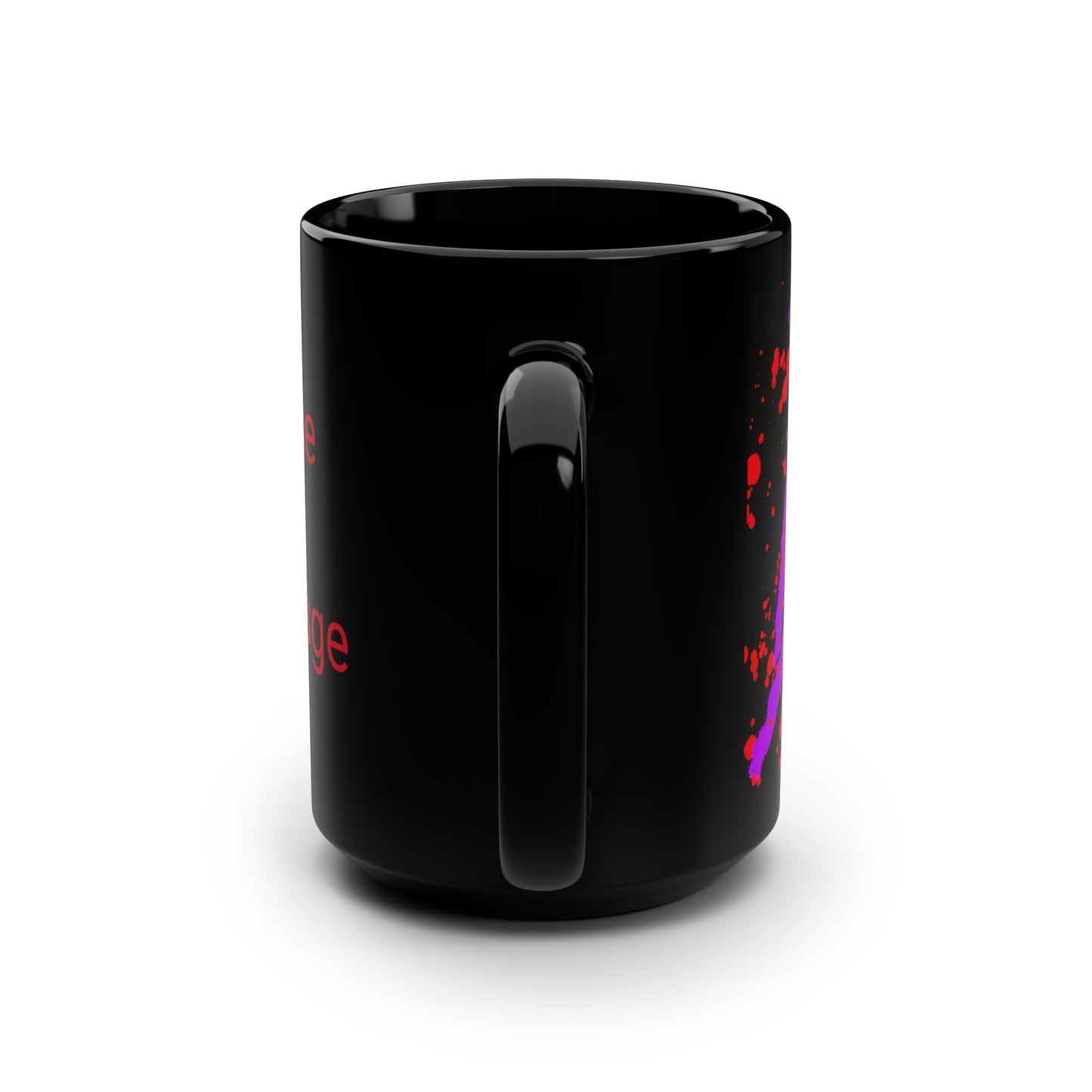 Your Monogram, CUSTOMIZE- Black Mug, 15oz- B