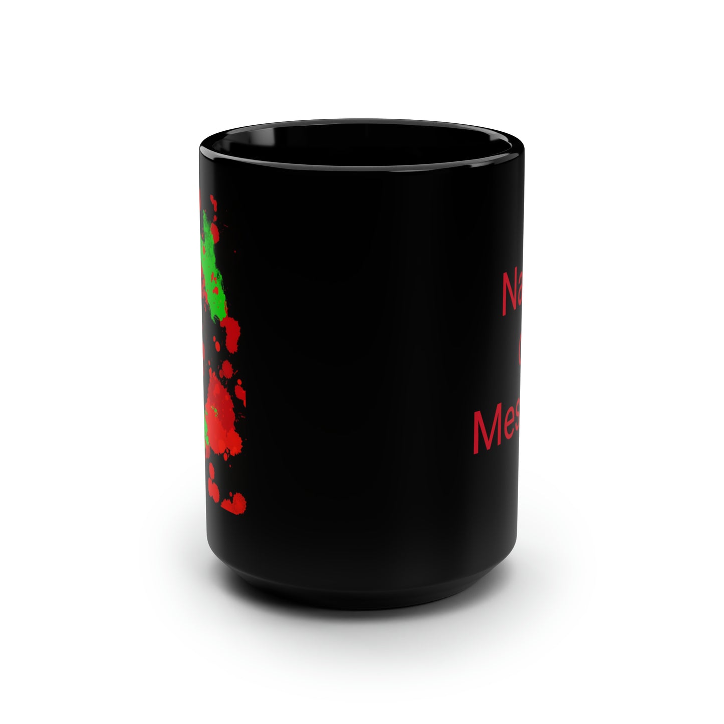 Your Monogram, CUSTOMIZE- Black Mug, 15oz- C