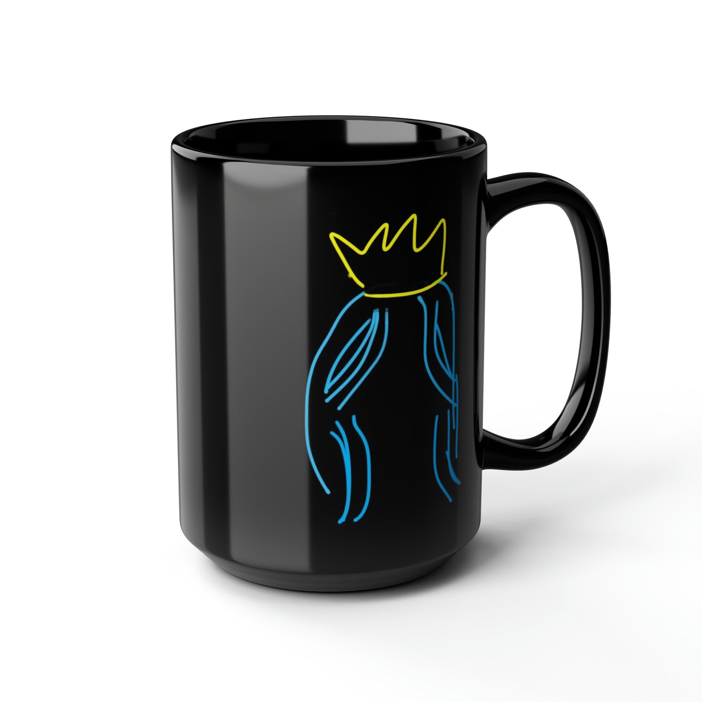 Queen/Princess- Black Mug, 15oz- Large