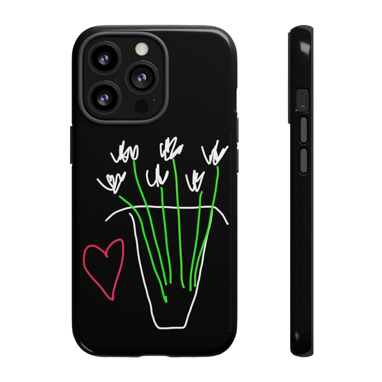 Vase, White Flowers- Tough Cases- 46 Phone Styles