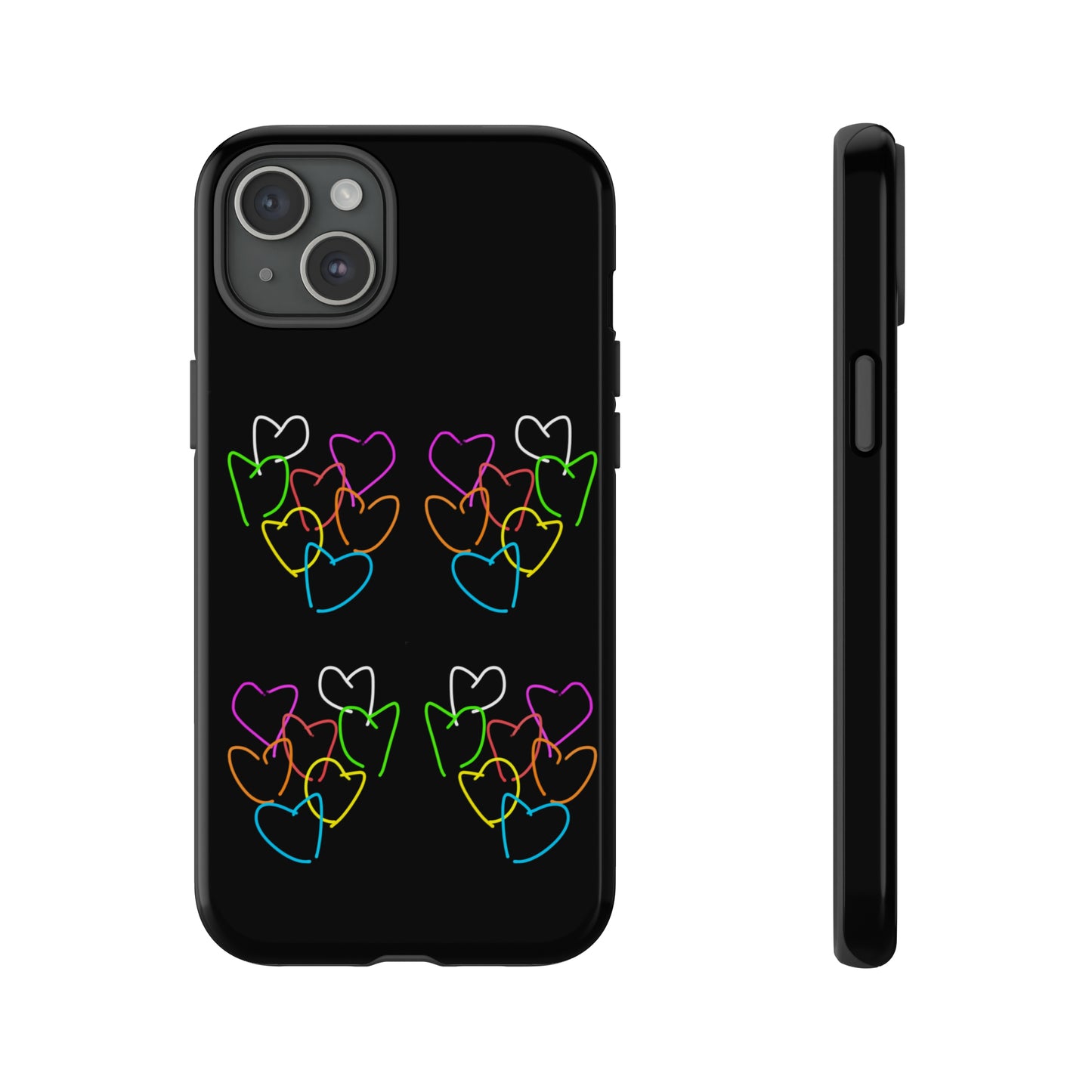 Colorful Hearts- Tough Cases- 46 Phone Styles