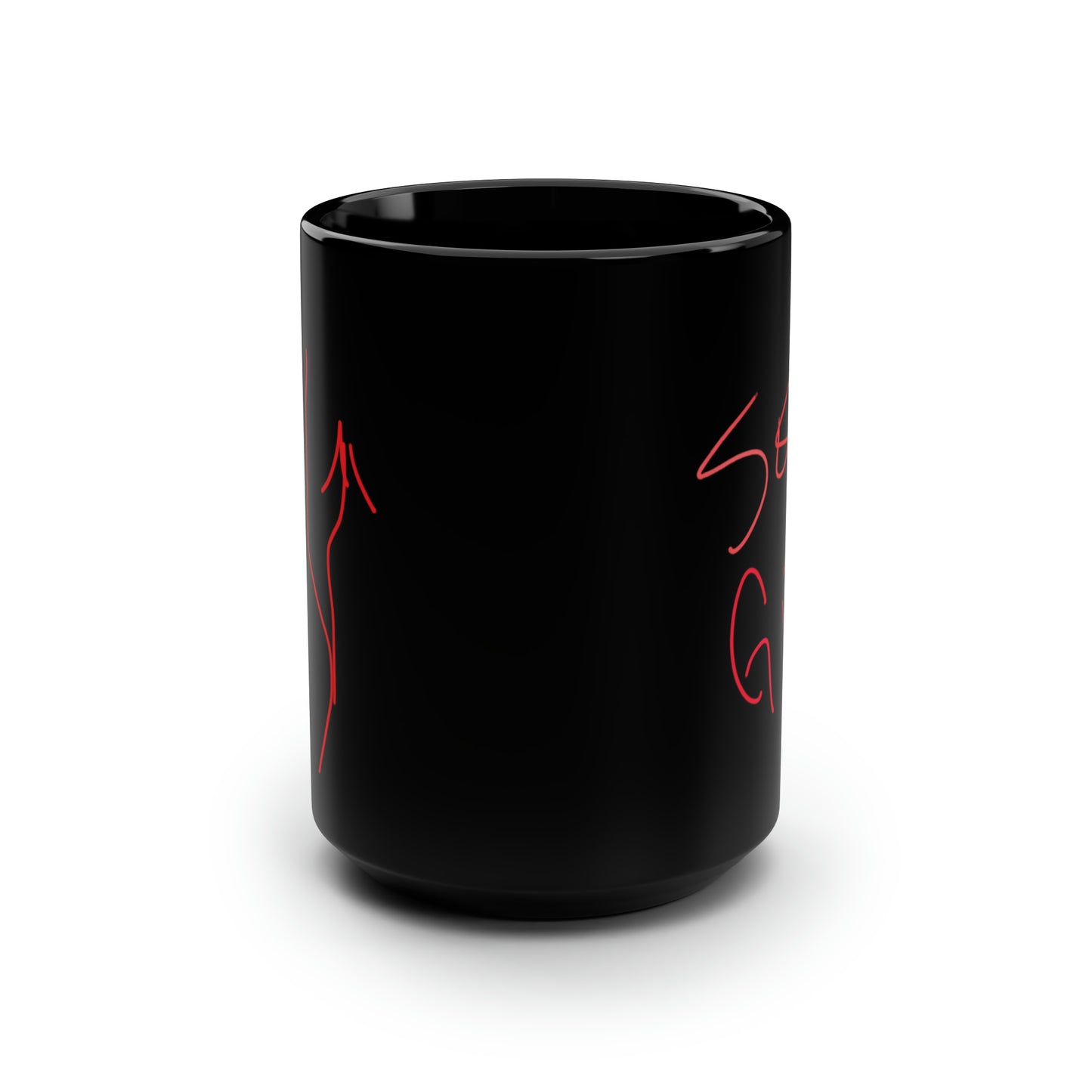 SheDevil/Sexy Girl- Black Mug, 15oz- Large