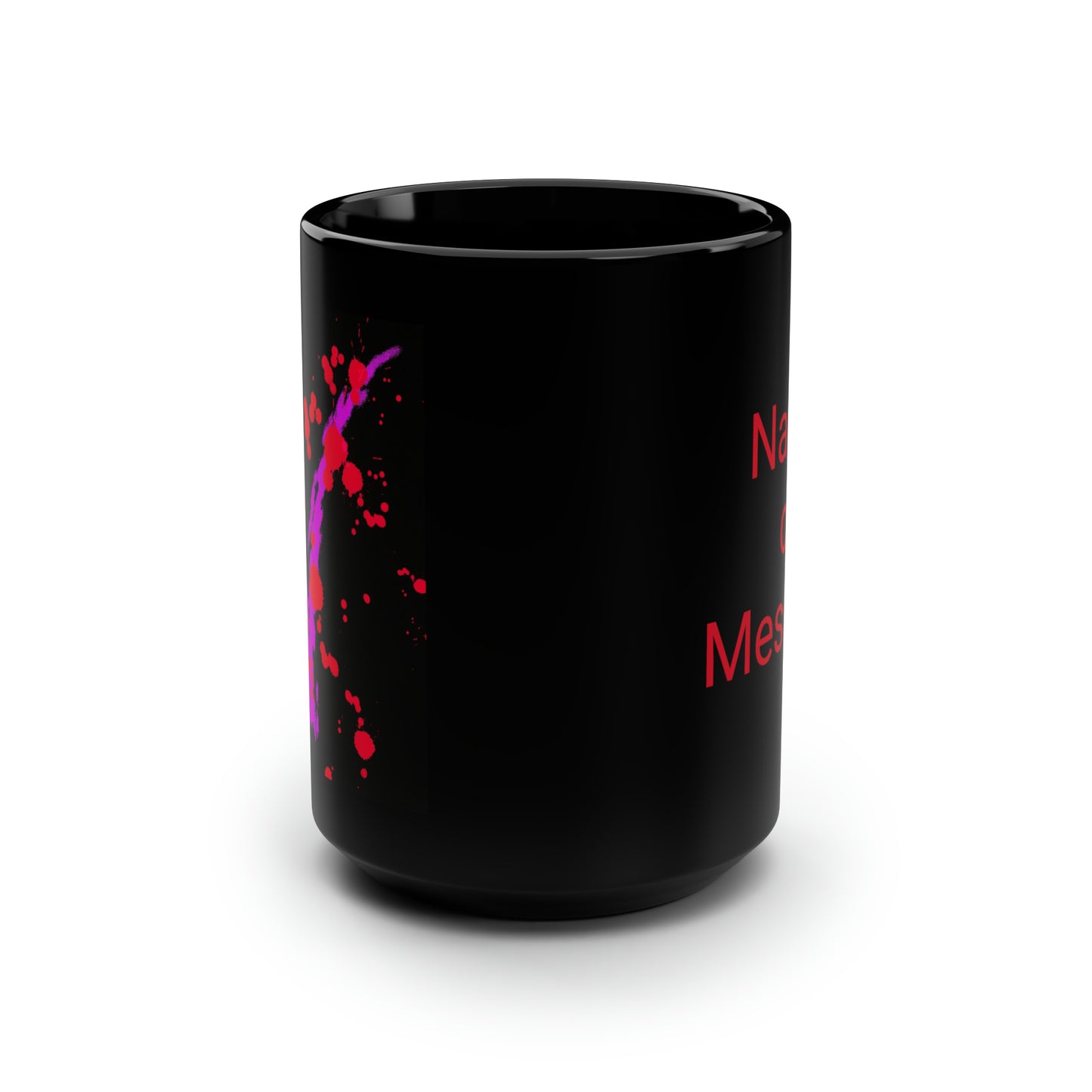 Your Monogram, CUSTOMIZE- Black Mug, 15oz- V