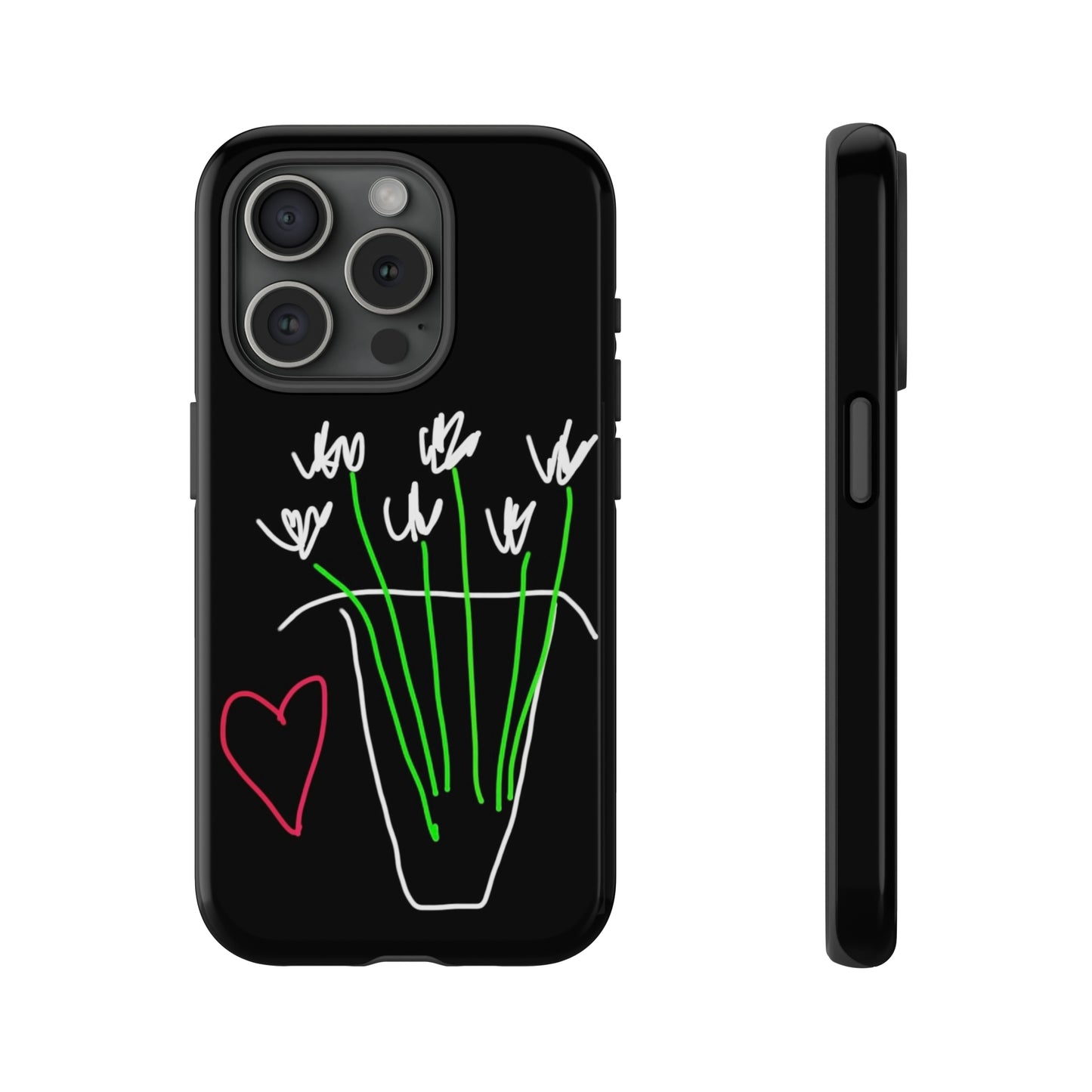 Vase, White Flowers- Tough Cases- 46 Phone Styles