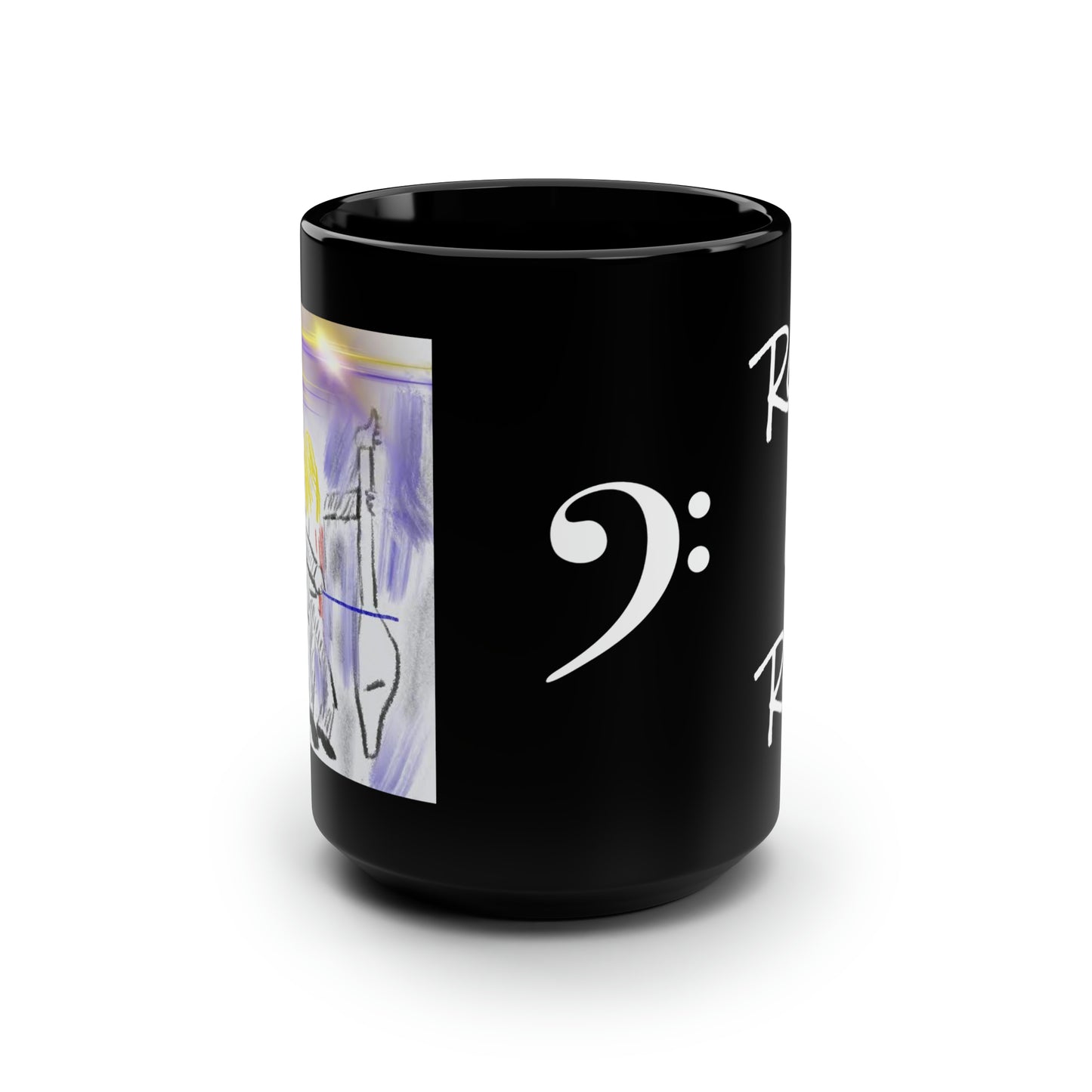 Music Bass- Mug 15oz- Black