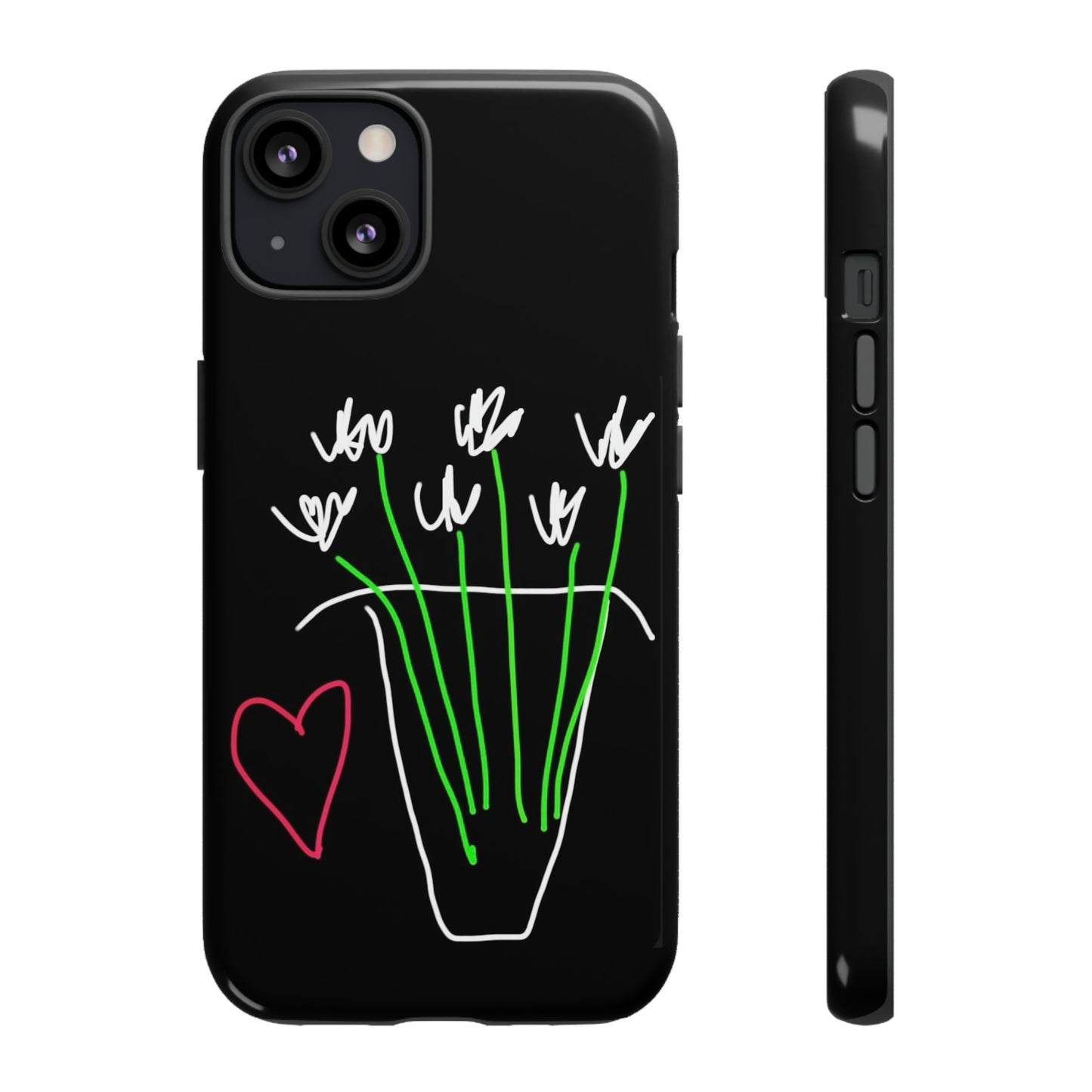 Vase, White Flowers- Tough Cases- 46 Phone Styles