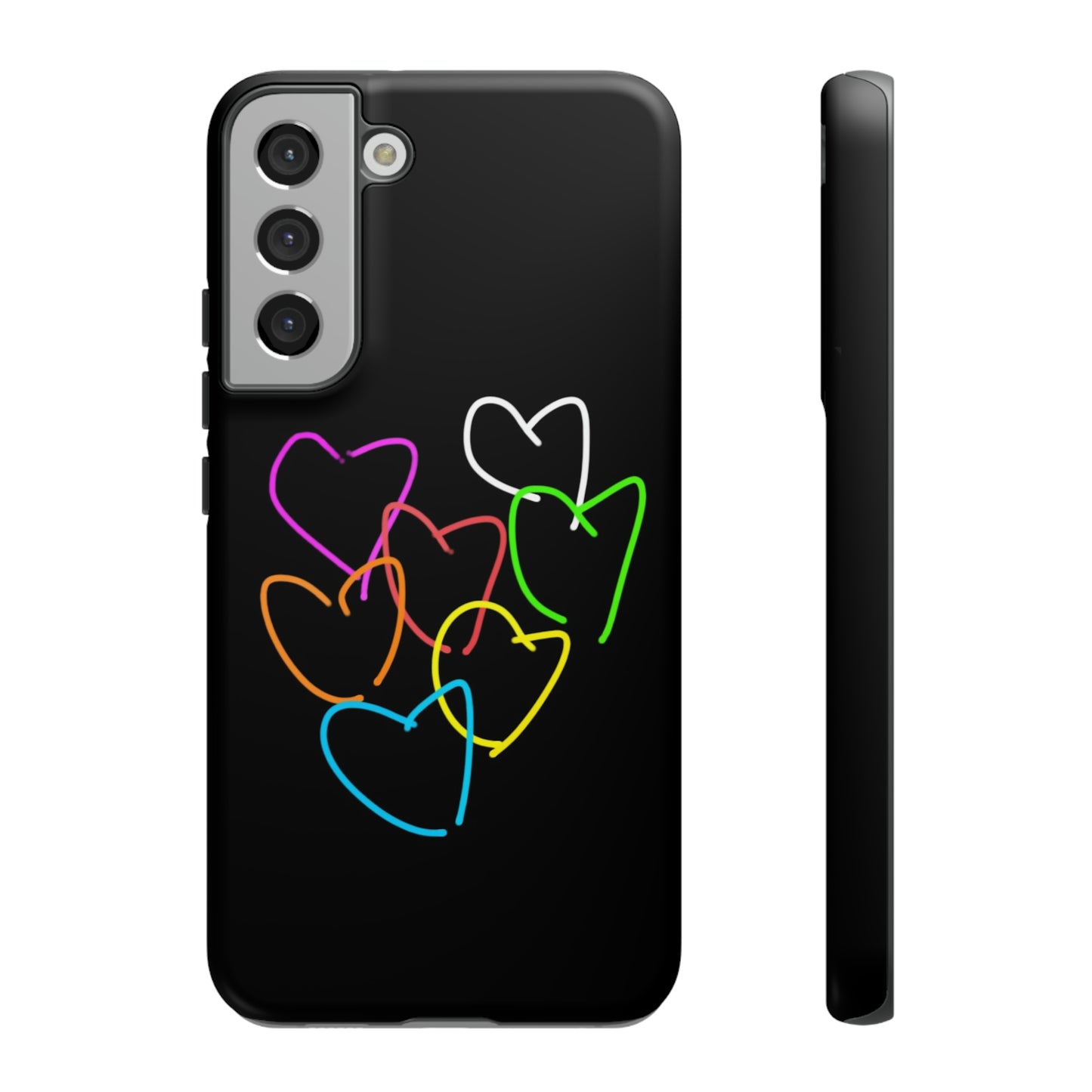 Colorful Hearts-Tough Cases- Large Hearts-- 46 Phone Styles