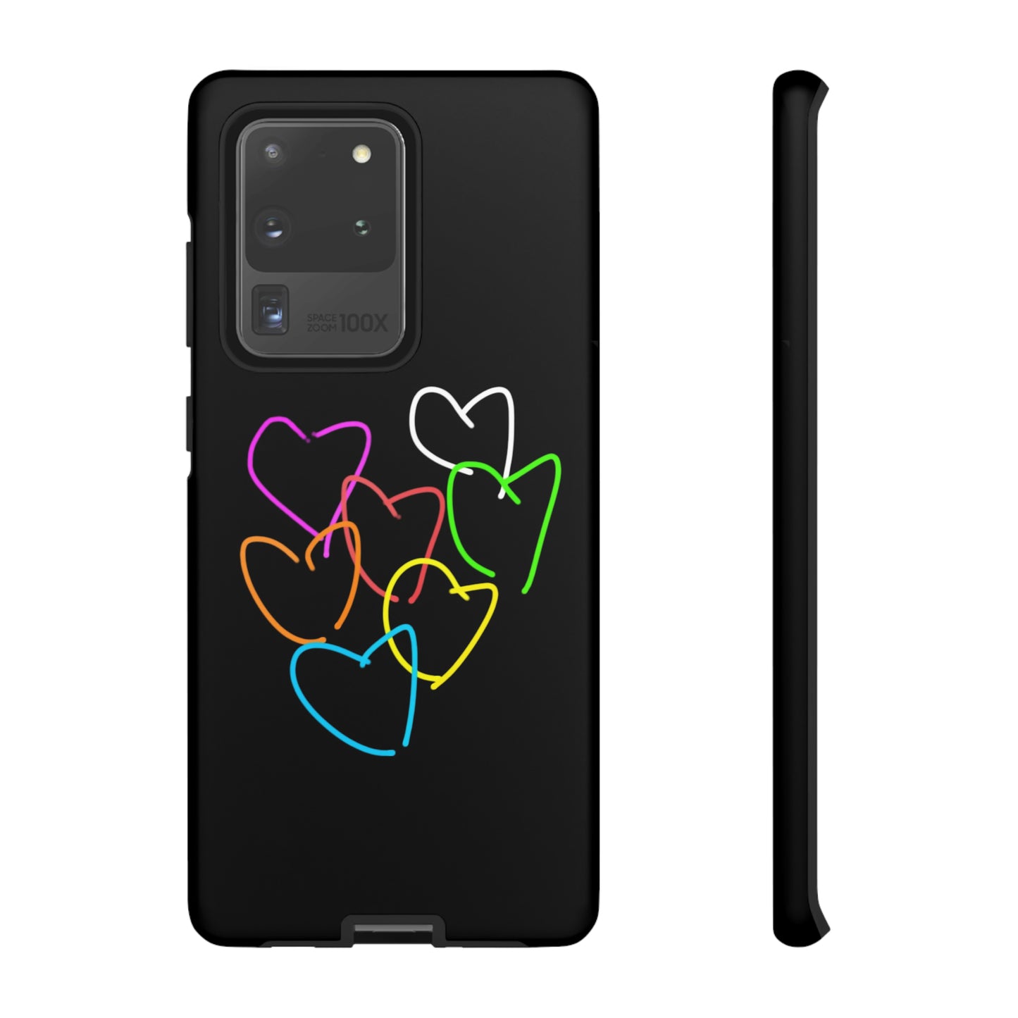 Colorful Hearts-Tough Cases- Large Hearts-- 46 Phone Styles