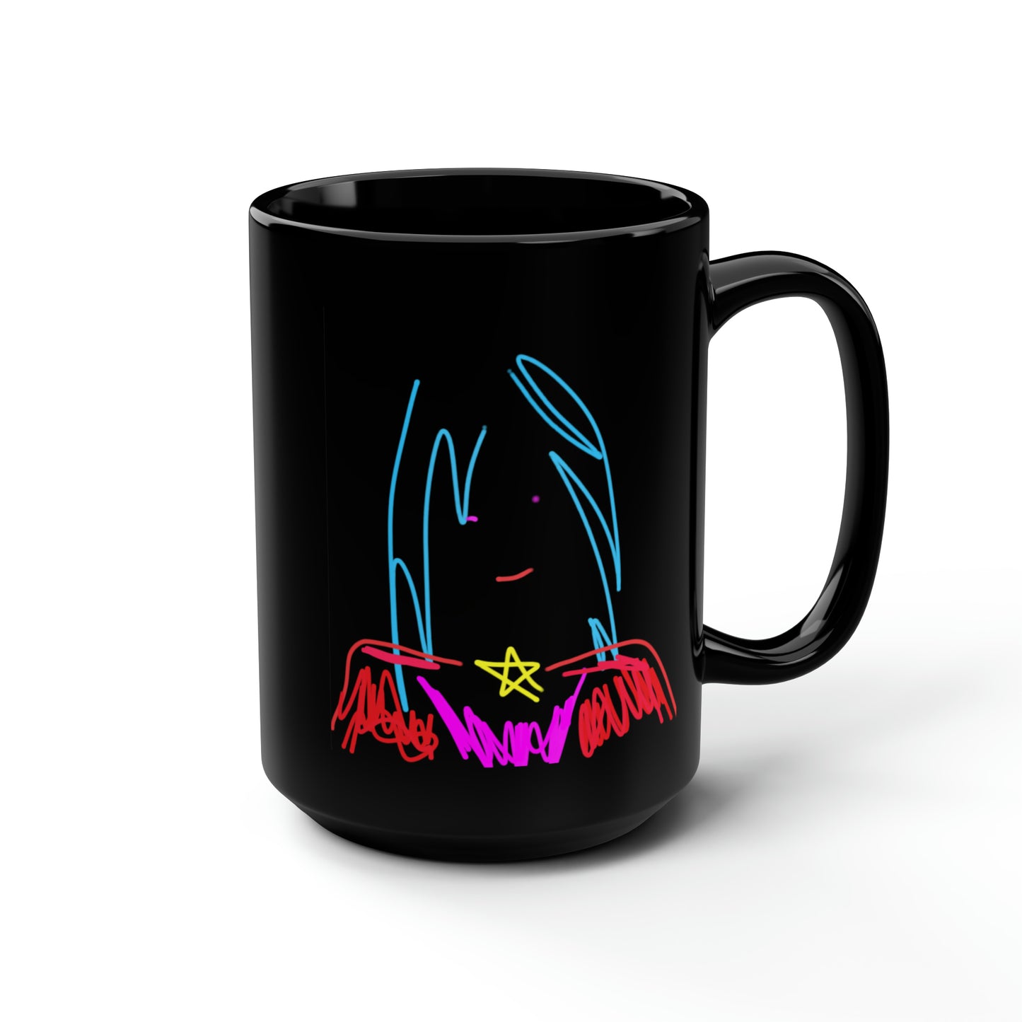 Superhero/2x- Black Mug, 15oz- Large