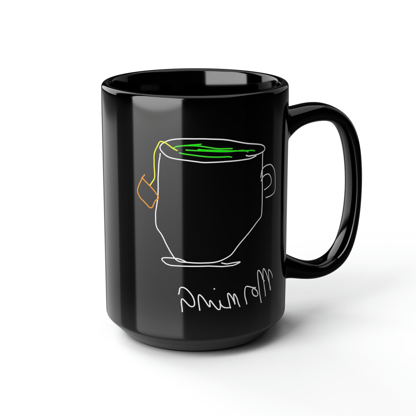 Morning- Black Mug, 15oz- Large