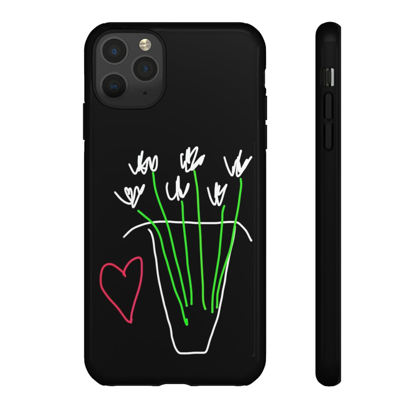 Vase, White Flowers- Tough Cases- 46 Phone Styles