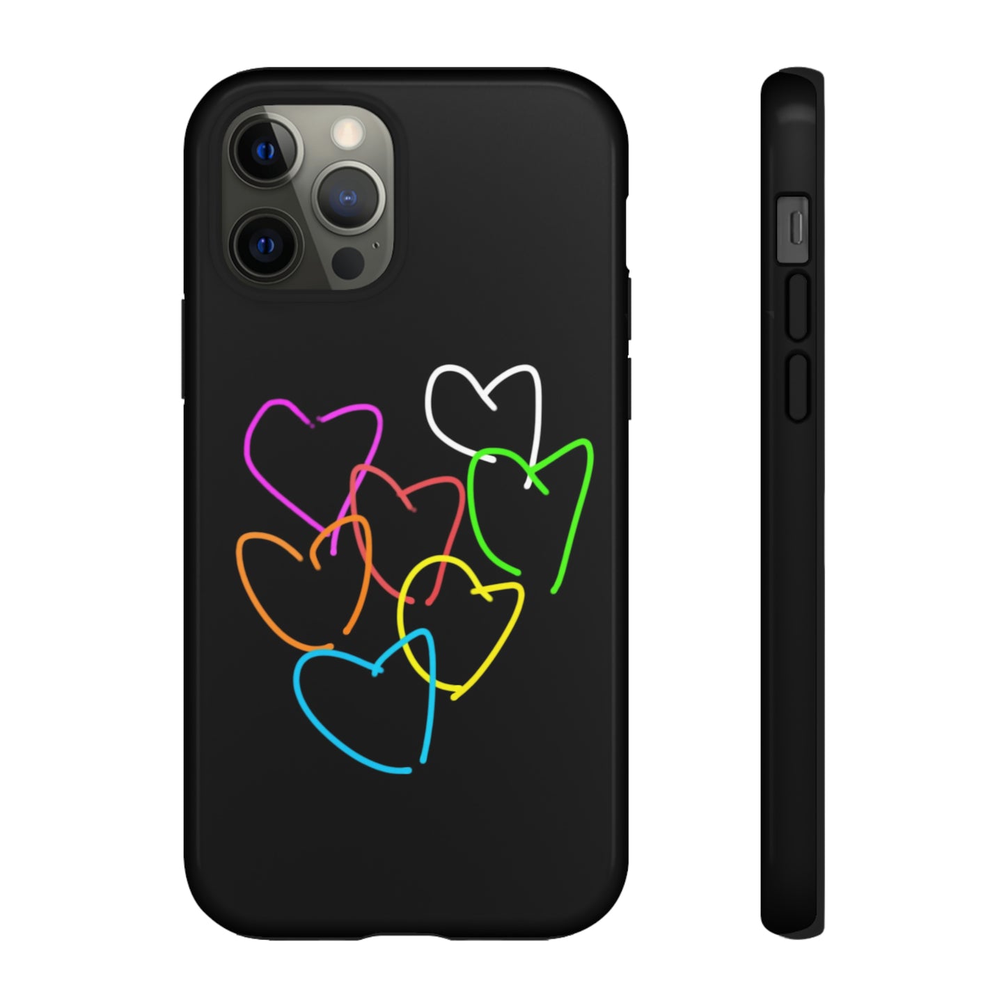 Colorful Hearts-Tough Cases- Large Hearts-- 46 Phone Styles