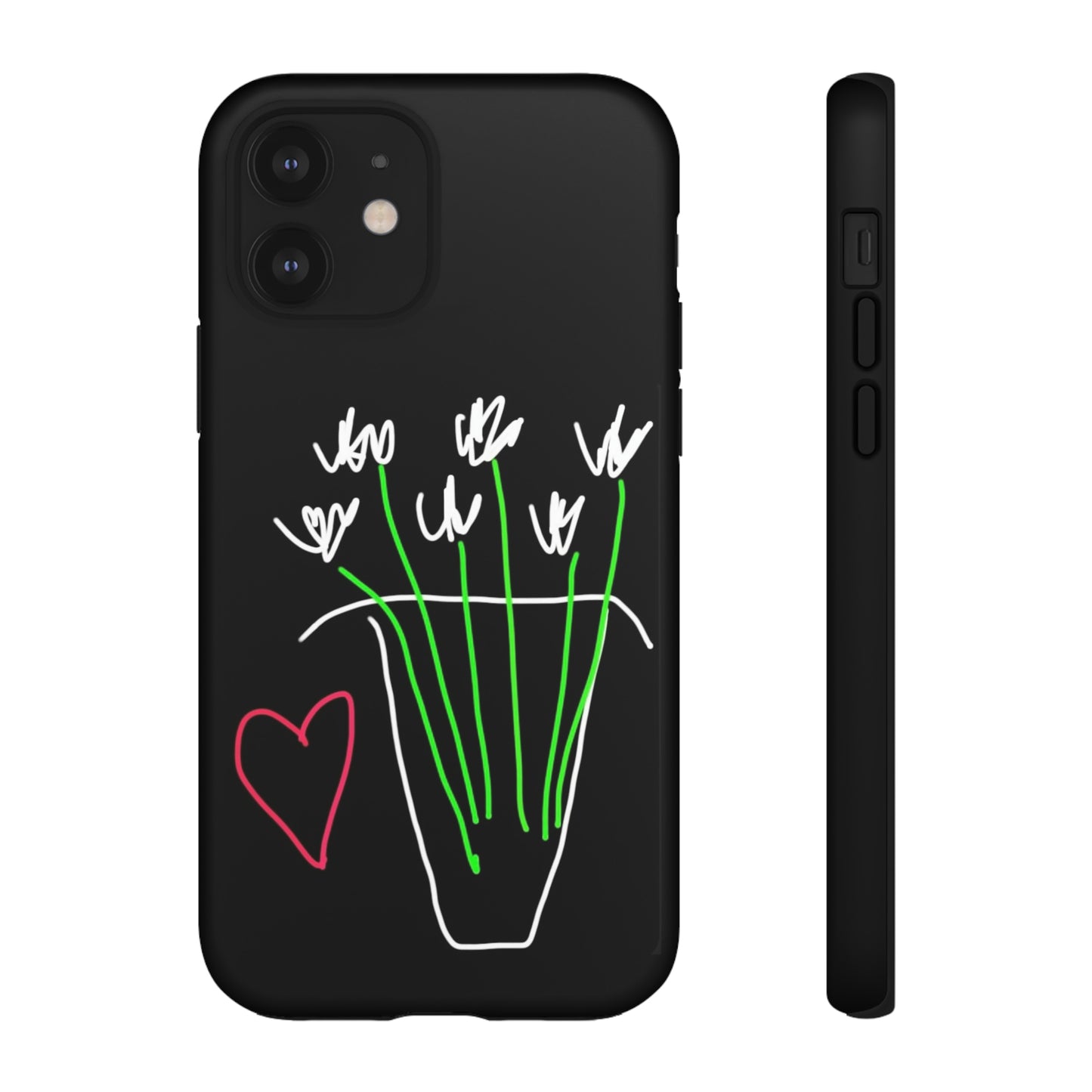 Vase, White Flowers- Tough Cases- 46 Phone Styles