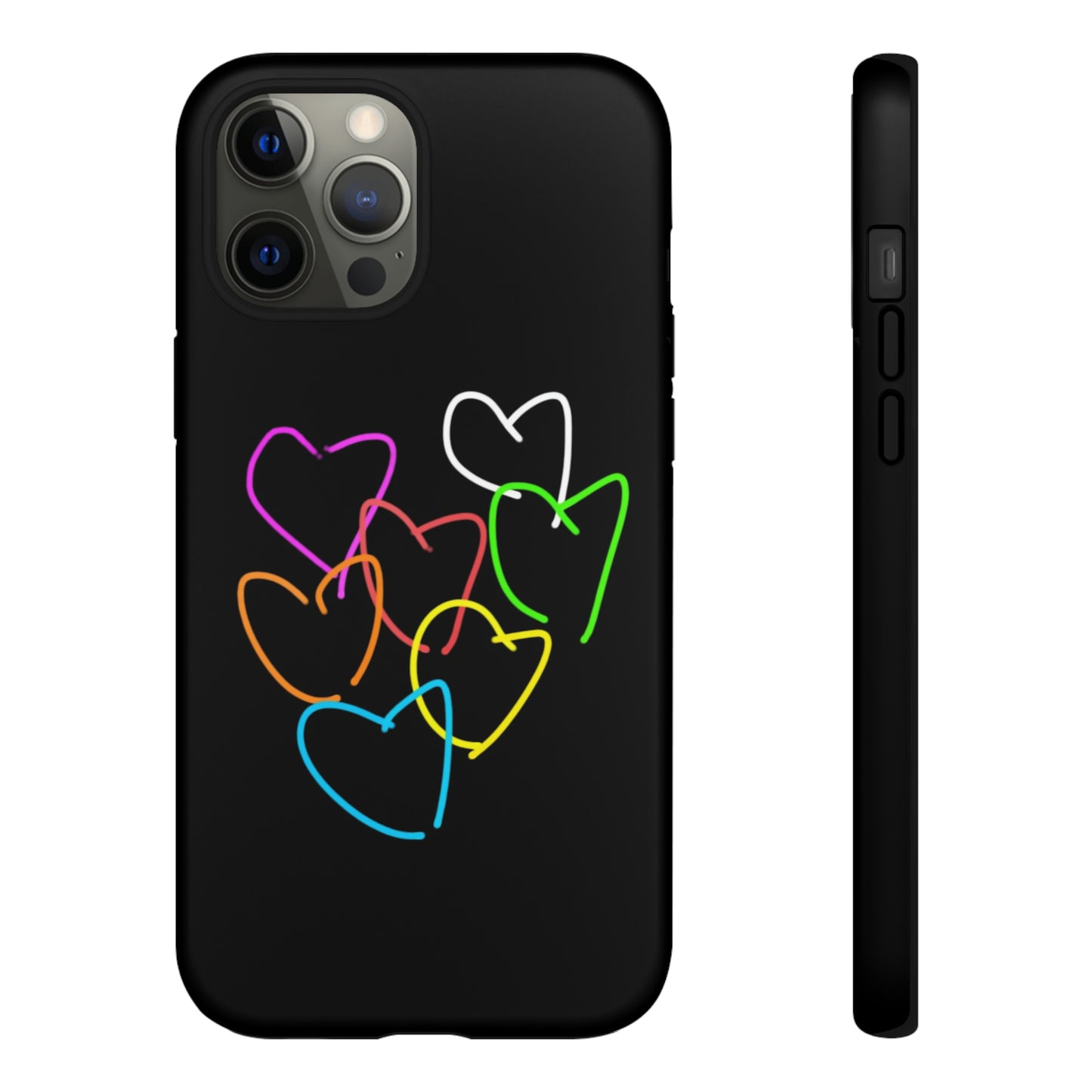 Colorful Hearts-Tough Cases- Large Hearts-- 46 Phone Styles