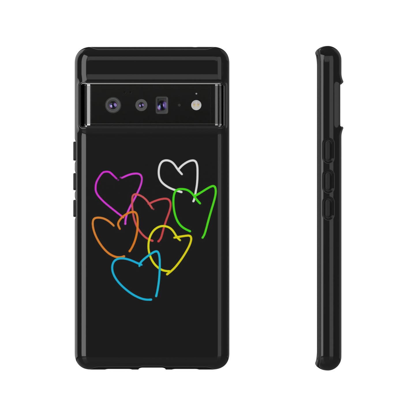 Colorful Hearts-Tough Cases- Large Hearts-- 46 Phone Styles