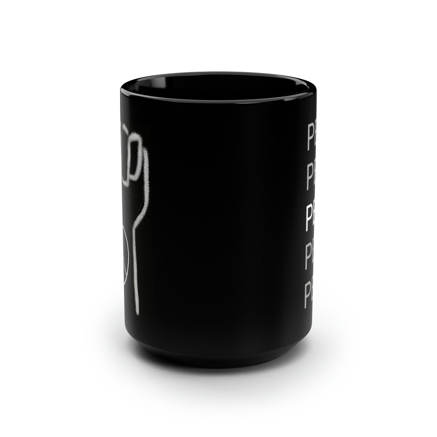 Tattoo- Black Mug, 15oz- PEACE