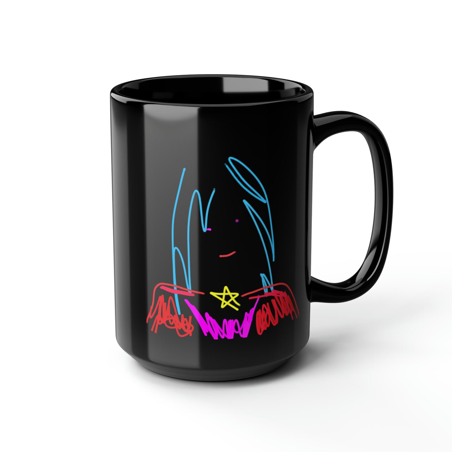 Superhero/2x- Black Mug, 15oz- Large