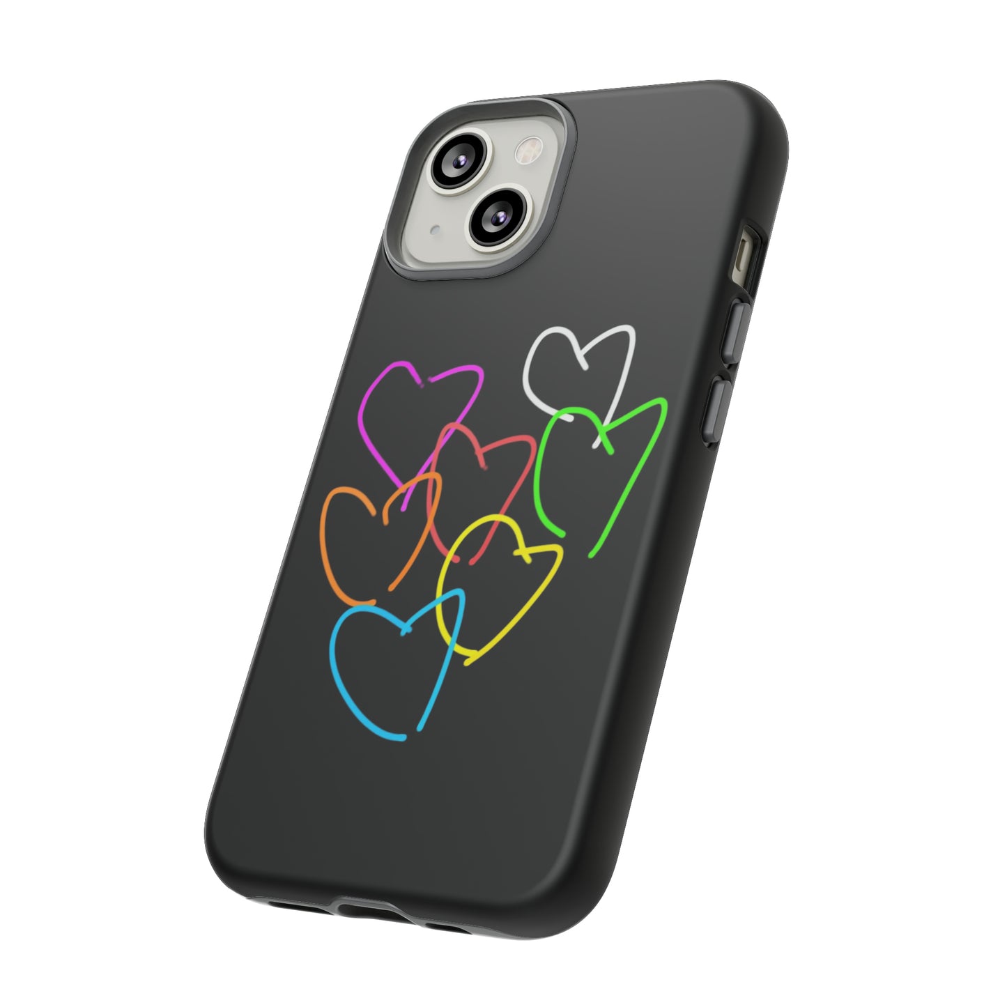 Colorful Hearts-Tough Cases- Large Hearts-- 46 Phone Styles