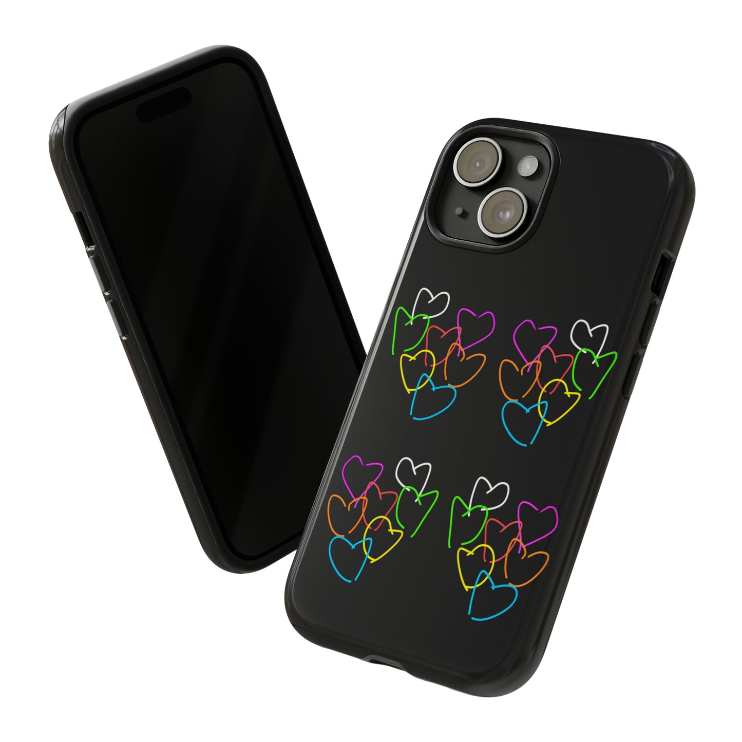 Colorful Hearts- Tough Cases- 46 Phone Styles