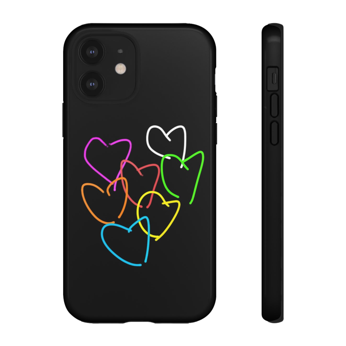 Colorful Hearts-Tough Cases- Large Hearts-- 46 Phone Styles