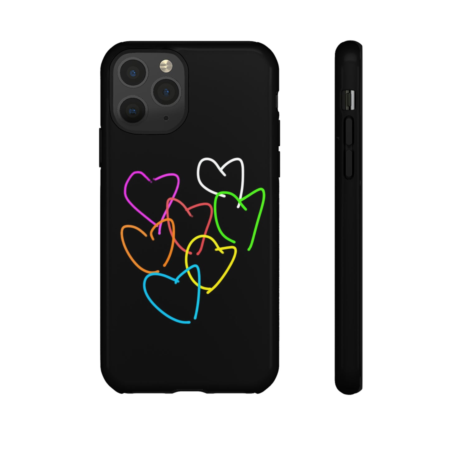 Colorful Hearts-Tough Cases- Large Hearts-- 46 Phone Styles