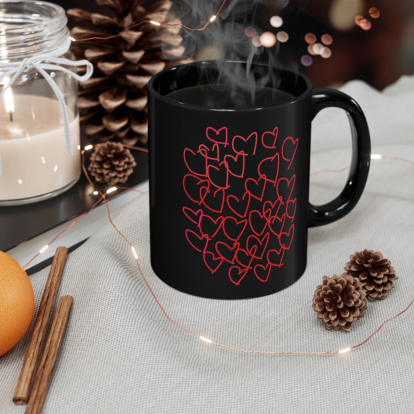 You Make My Heart Dance/Million Hearts- 11oz Black Mug