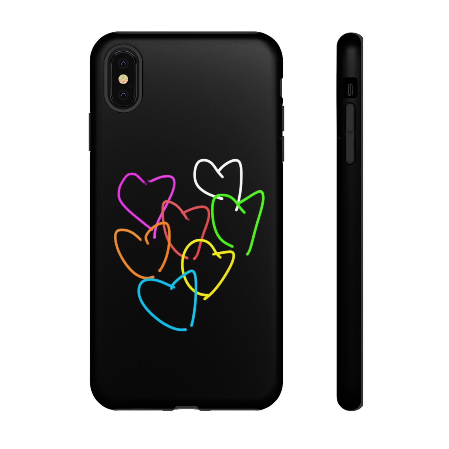 Colorful Hearts-Tough Cases- Large Hearts-- 46 Phone Styles