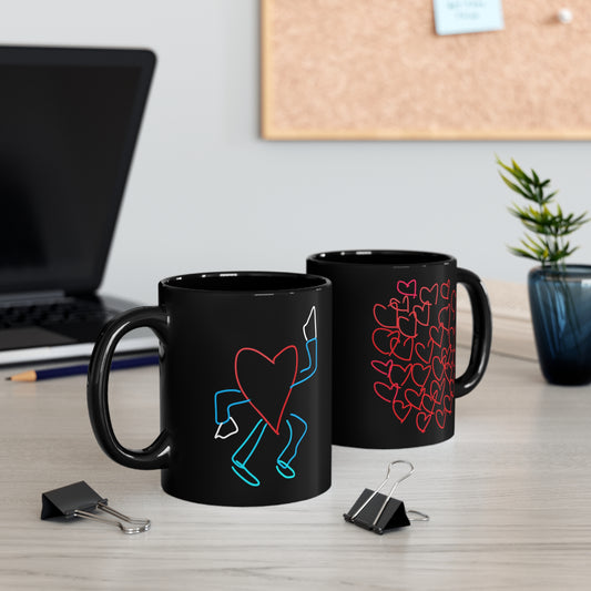 You Make My Heart Dance/Million Hearts- 11oz Black Mug