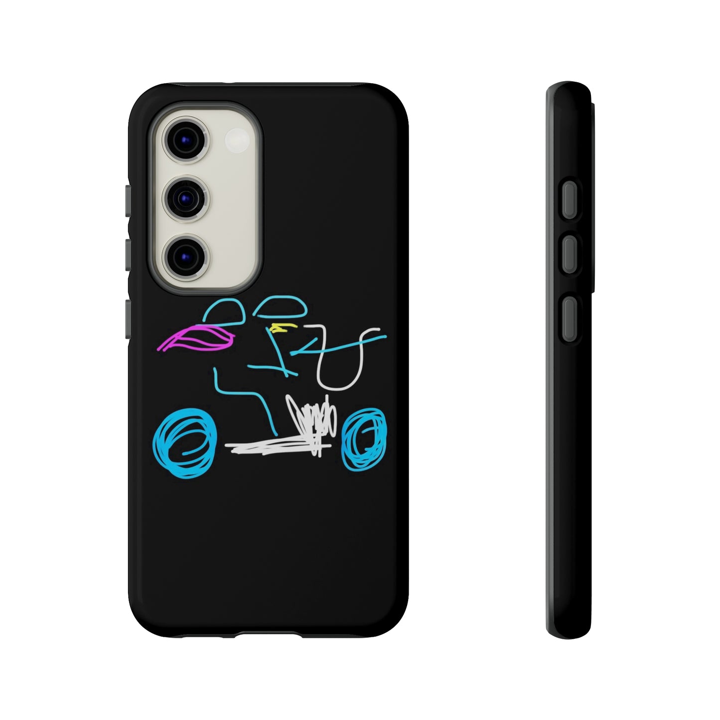 Brunette Biker Babe- Tough Cases- 46 Phone Styles