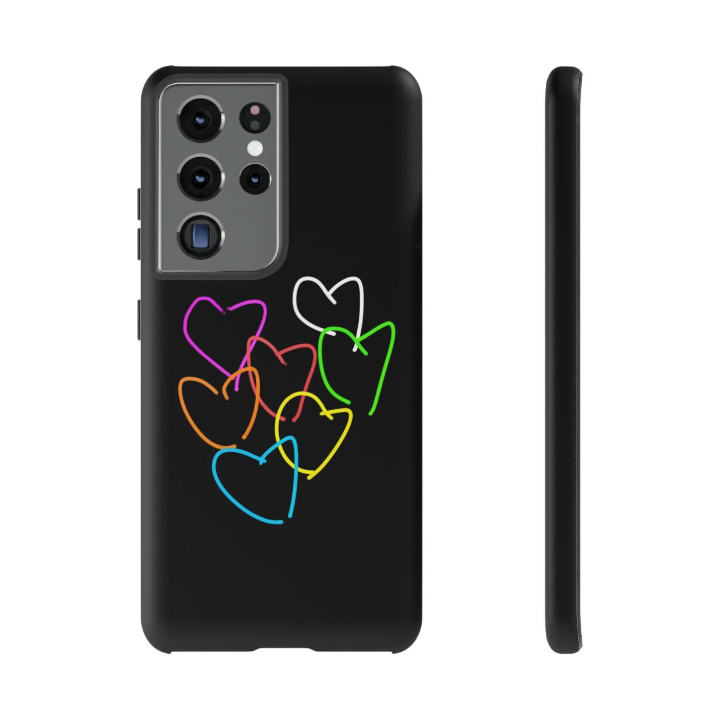 Colorful Hearts-Tough Cases- Large Hearts-- 46 Phone Styles