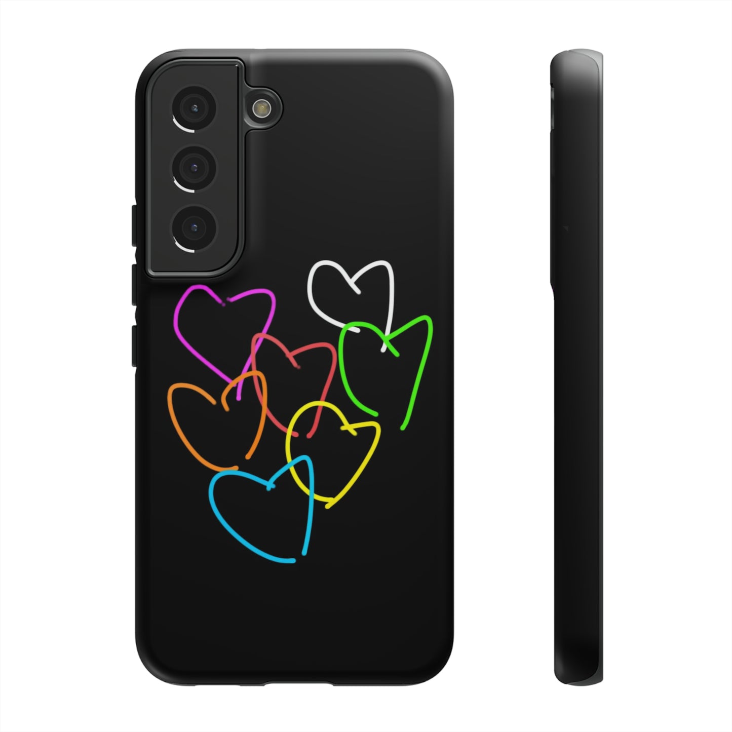 Colorful Hearts-Tough Cases- Large Hearts-- 46 Phone Styles