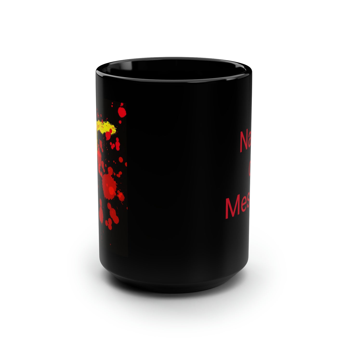 Your Monogram, CUSTOMIZE- Black Mug, 15oz- T