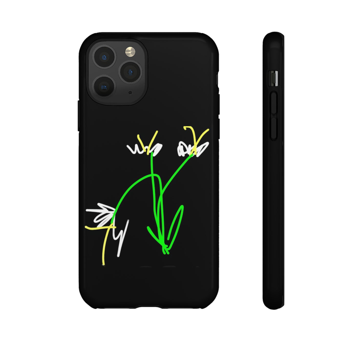 3 White Flowers- Tough Cases- 46 Phone Styles