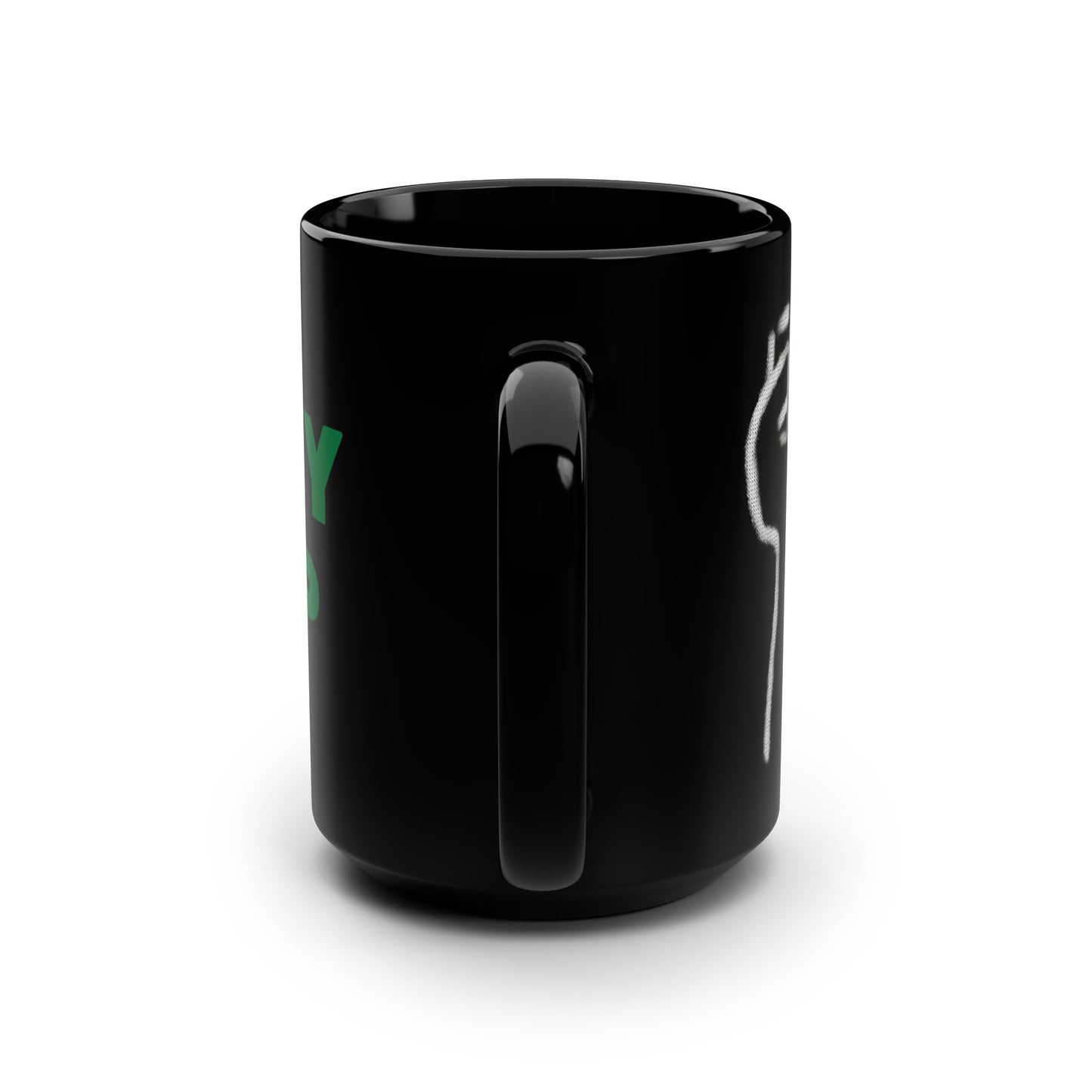 Tattoo- Black Mug, 15oz- Green Dollar Sign/Pay Up