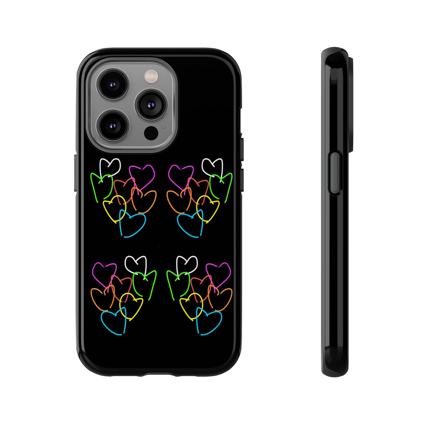 Colorful Hearts- Tough Cases- 46 Phone Styles