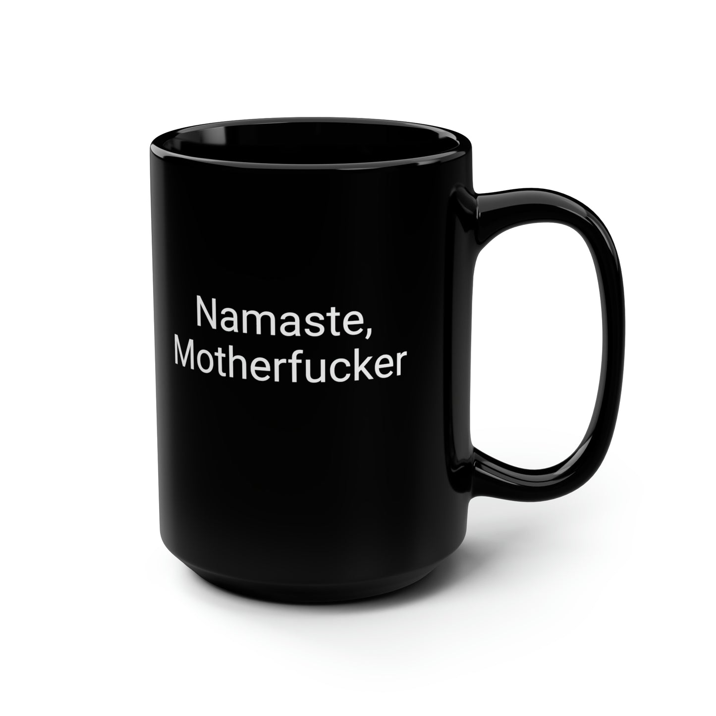 Tattoo- Black Mug, 15oz- Yin Yang/Namaste, Motherfucker